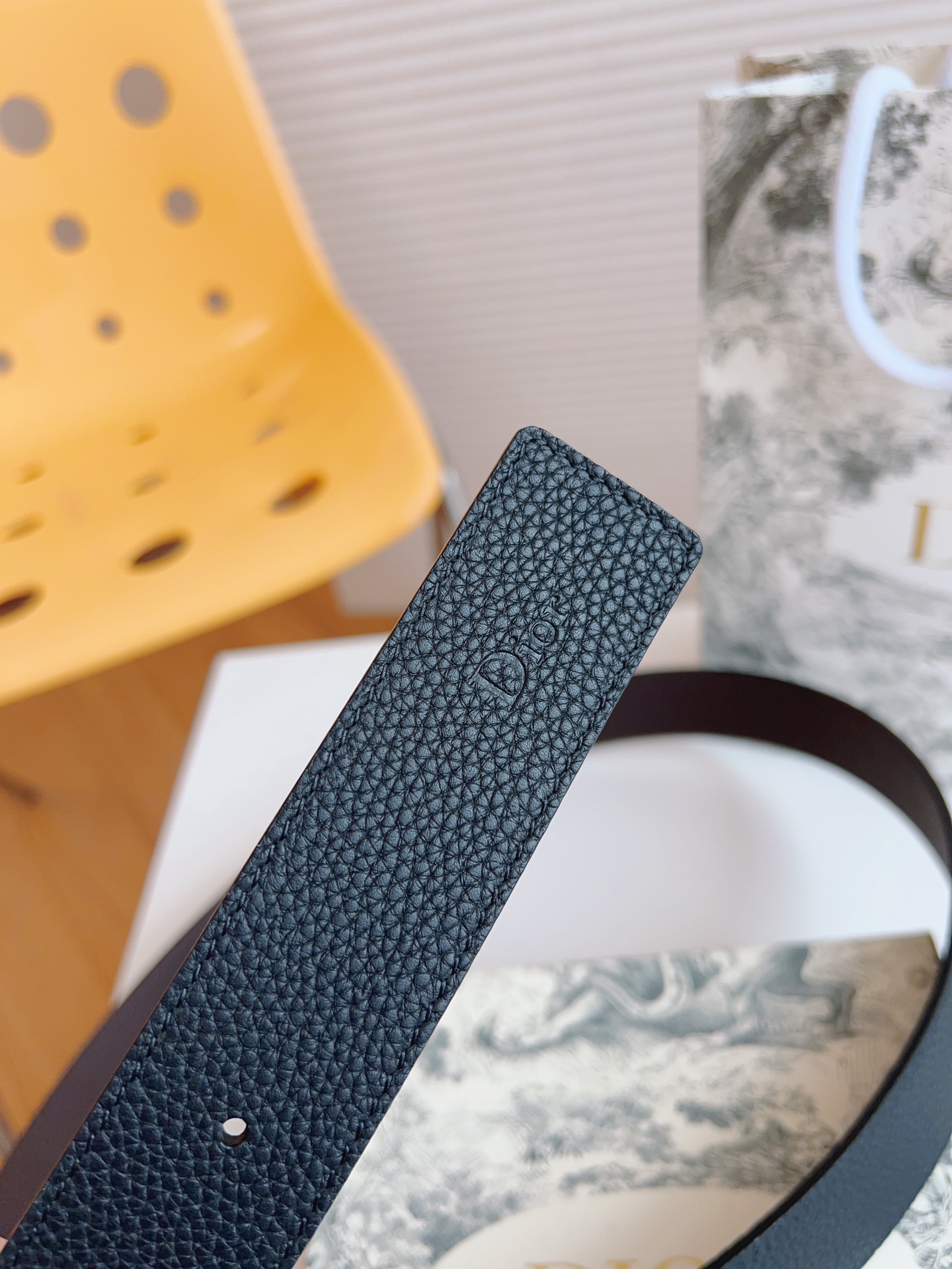 Dior Male Leather Belt Top Grain Leather 35mm