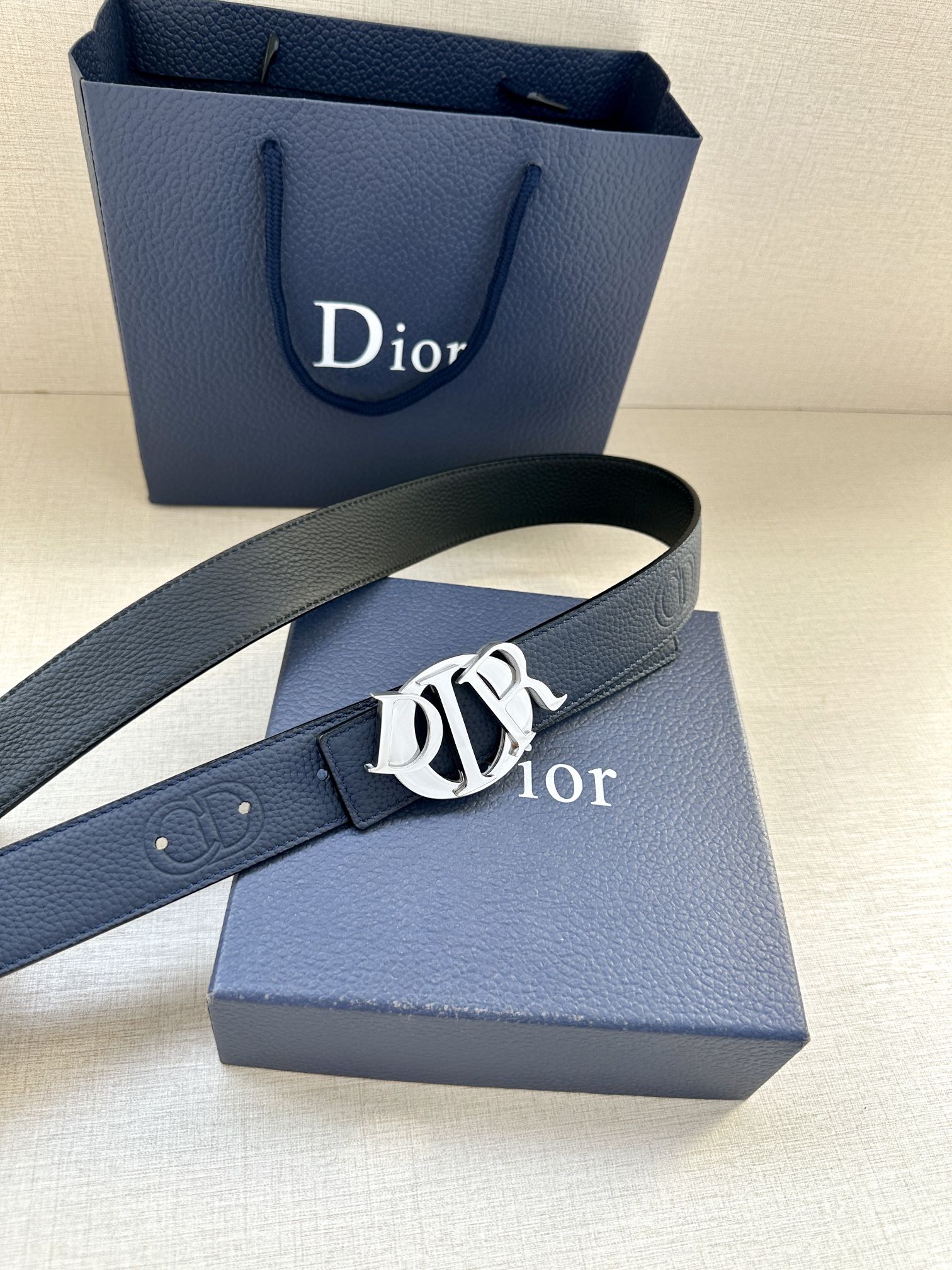 Dior Male Basic Belt Cow Leather Black M