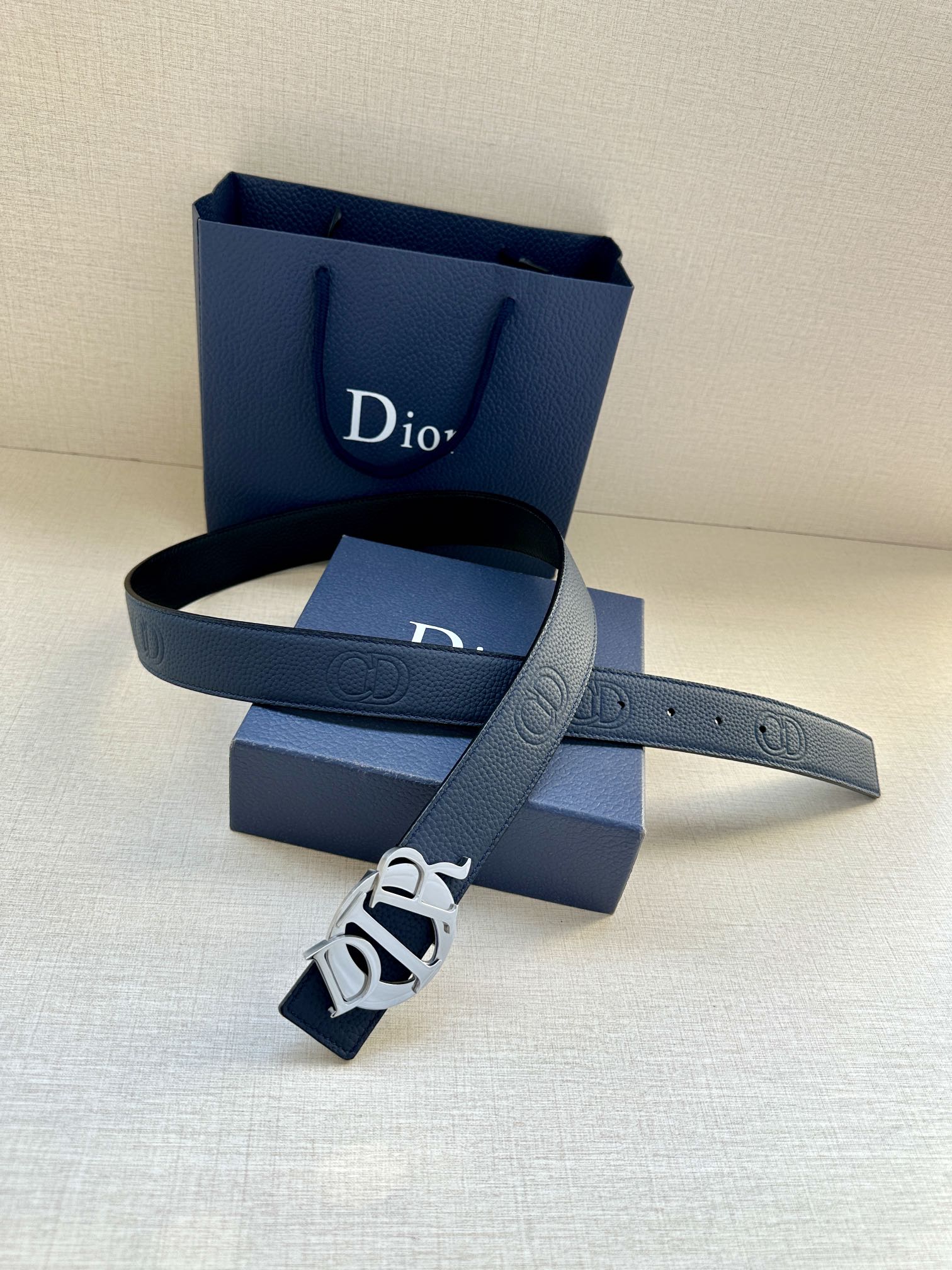 Dior Male Basic Belt Cow Leather Black M