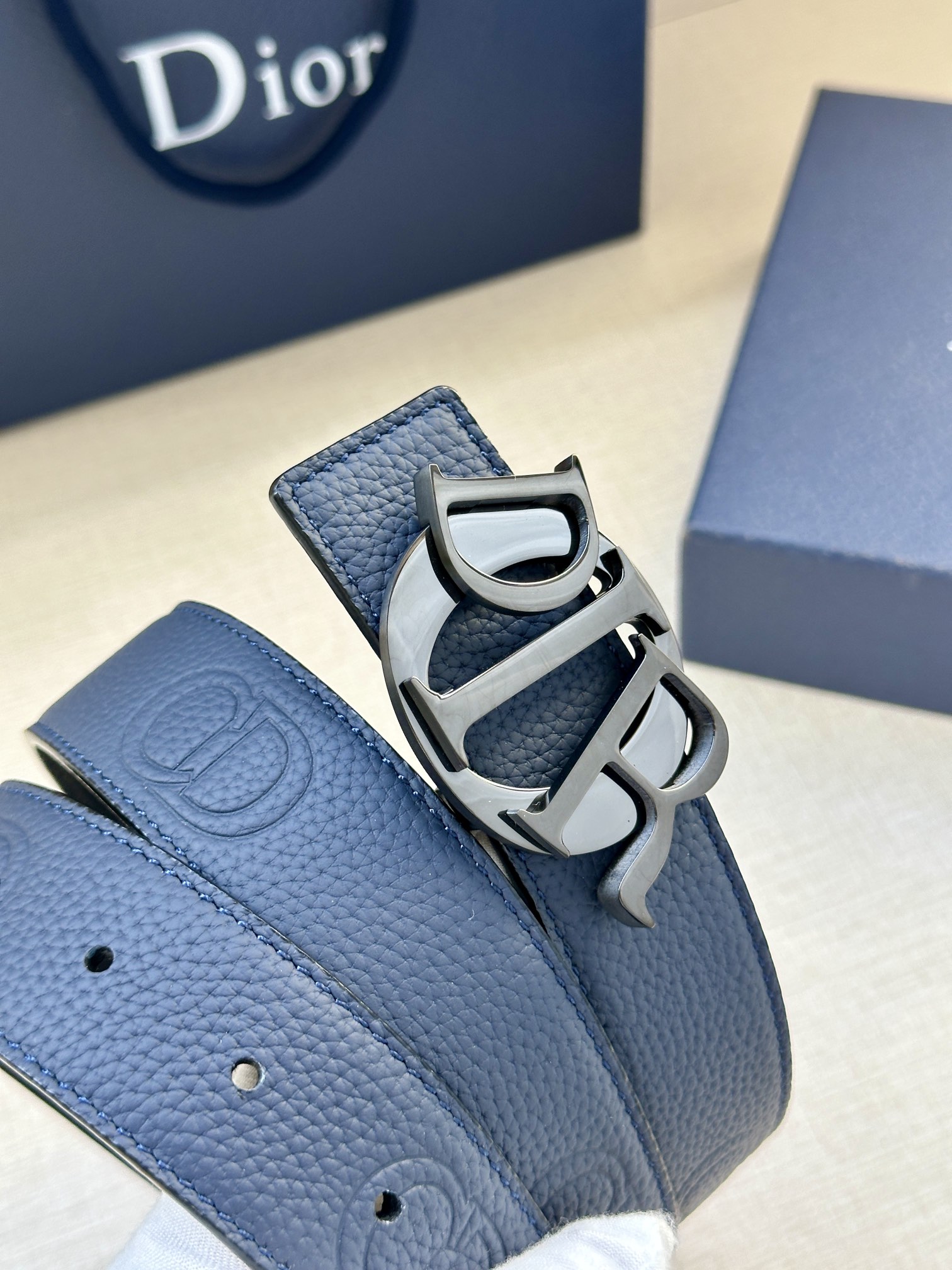 Dior Male Basic Belt Cow Leather Black M