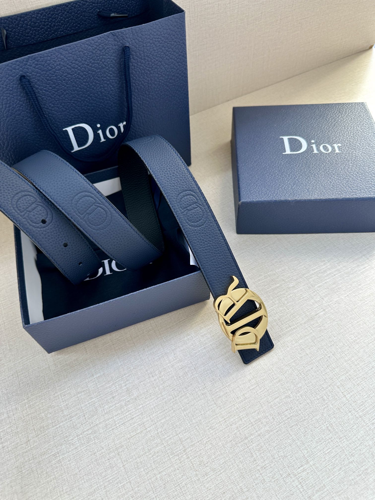 Dior Male Basic Belt Cow Leather Black M