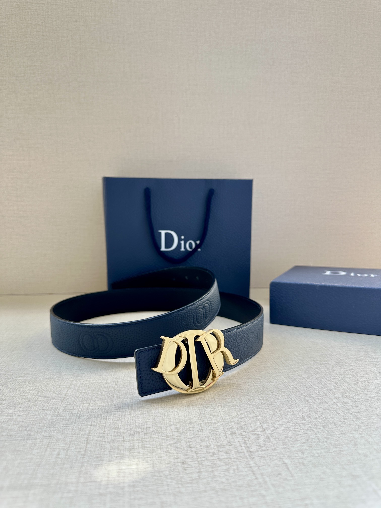 Dior Male Basic Belt Cow Leather Black M
