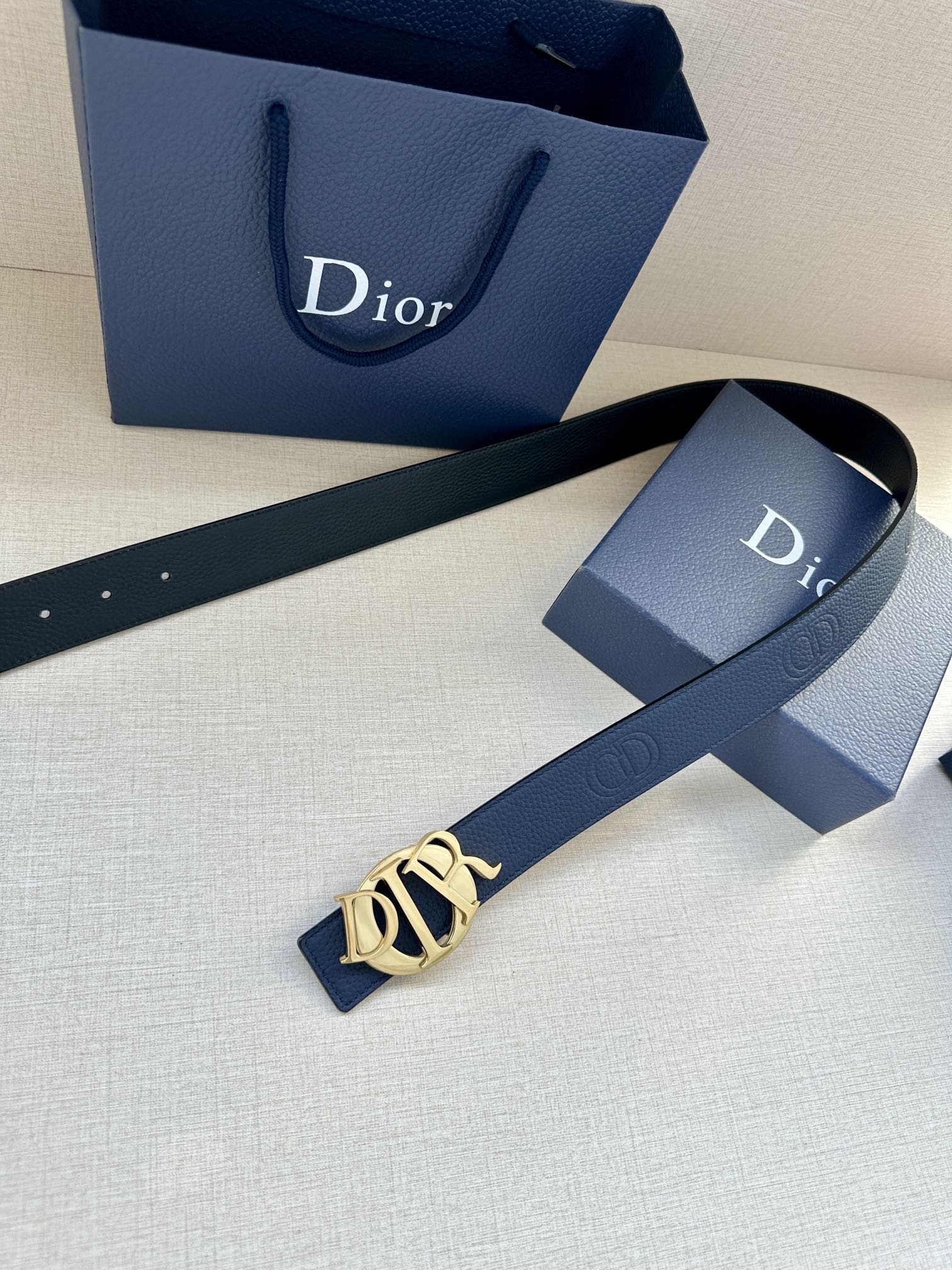 Dior Male Basic Belt Cow Leather Black M