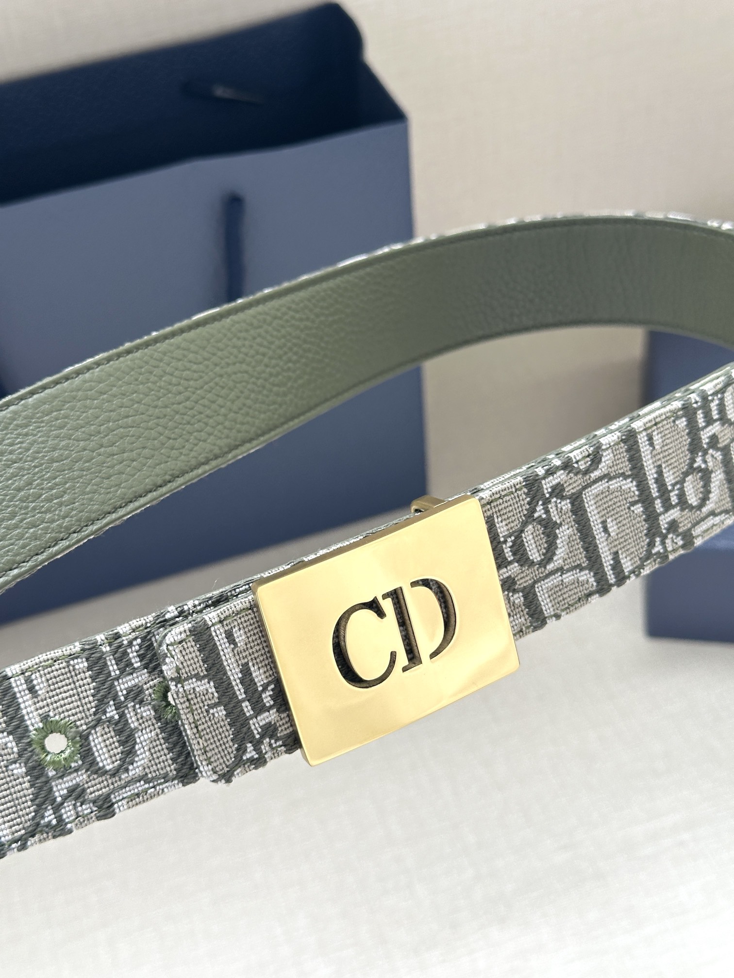 Dior Male Basic Belt Gray M