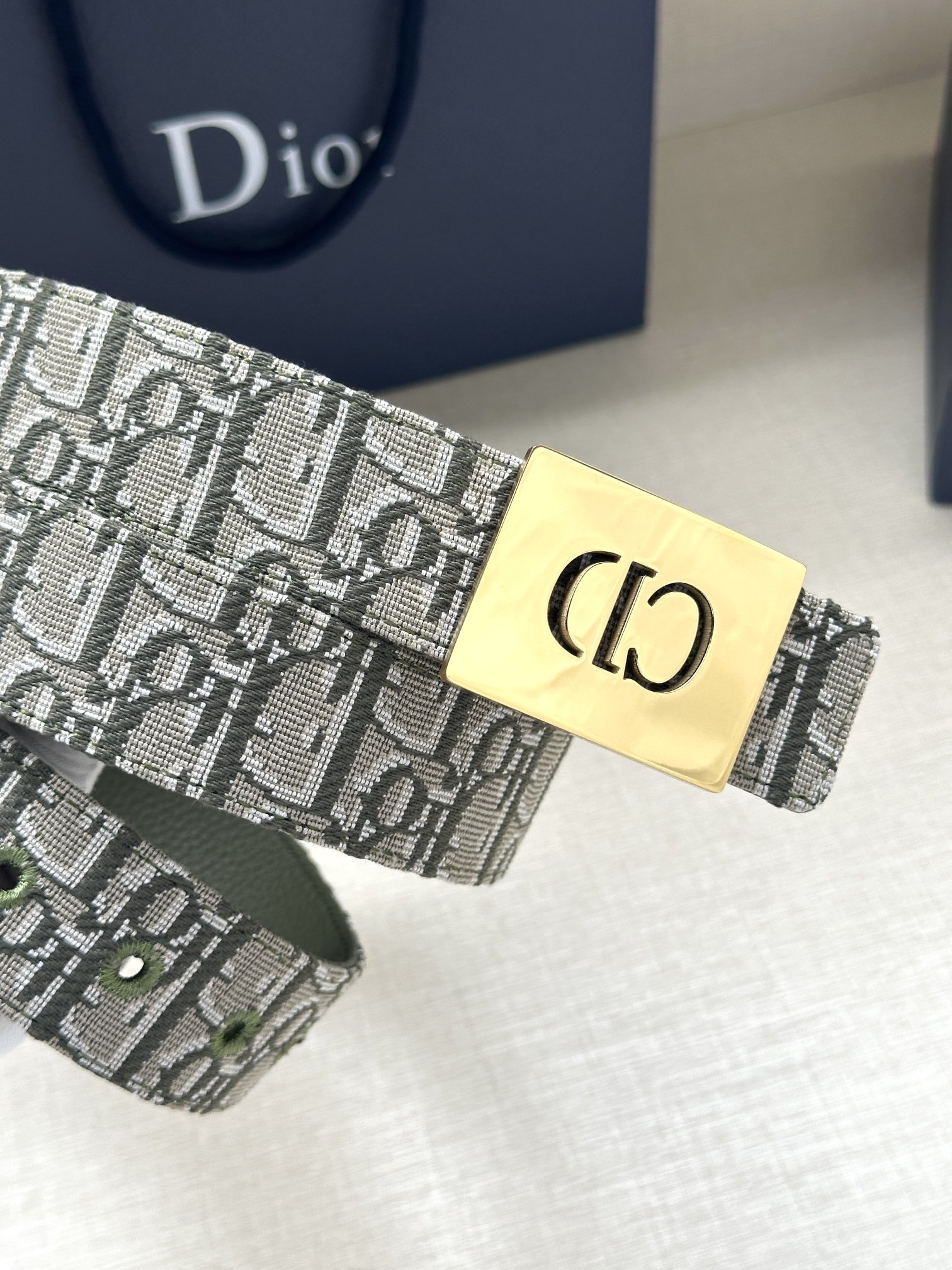 Dior Male Basic Belt Gray M