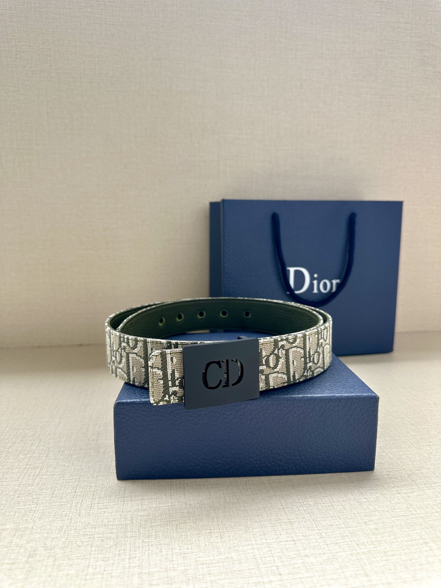 Dior Male Basic Belt Gray M