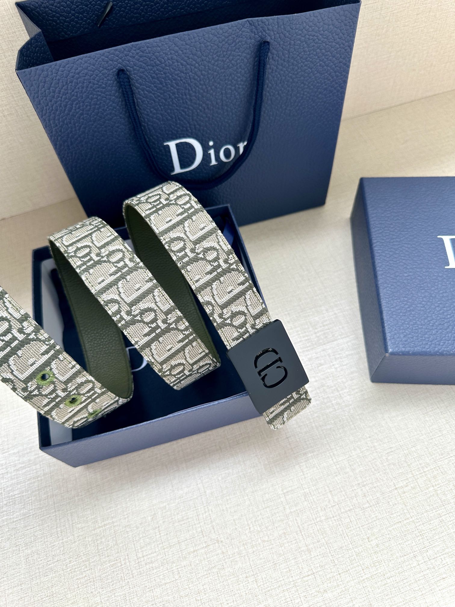 Dior Male Basic Belt Gray M