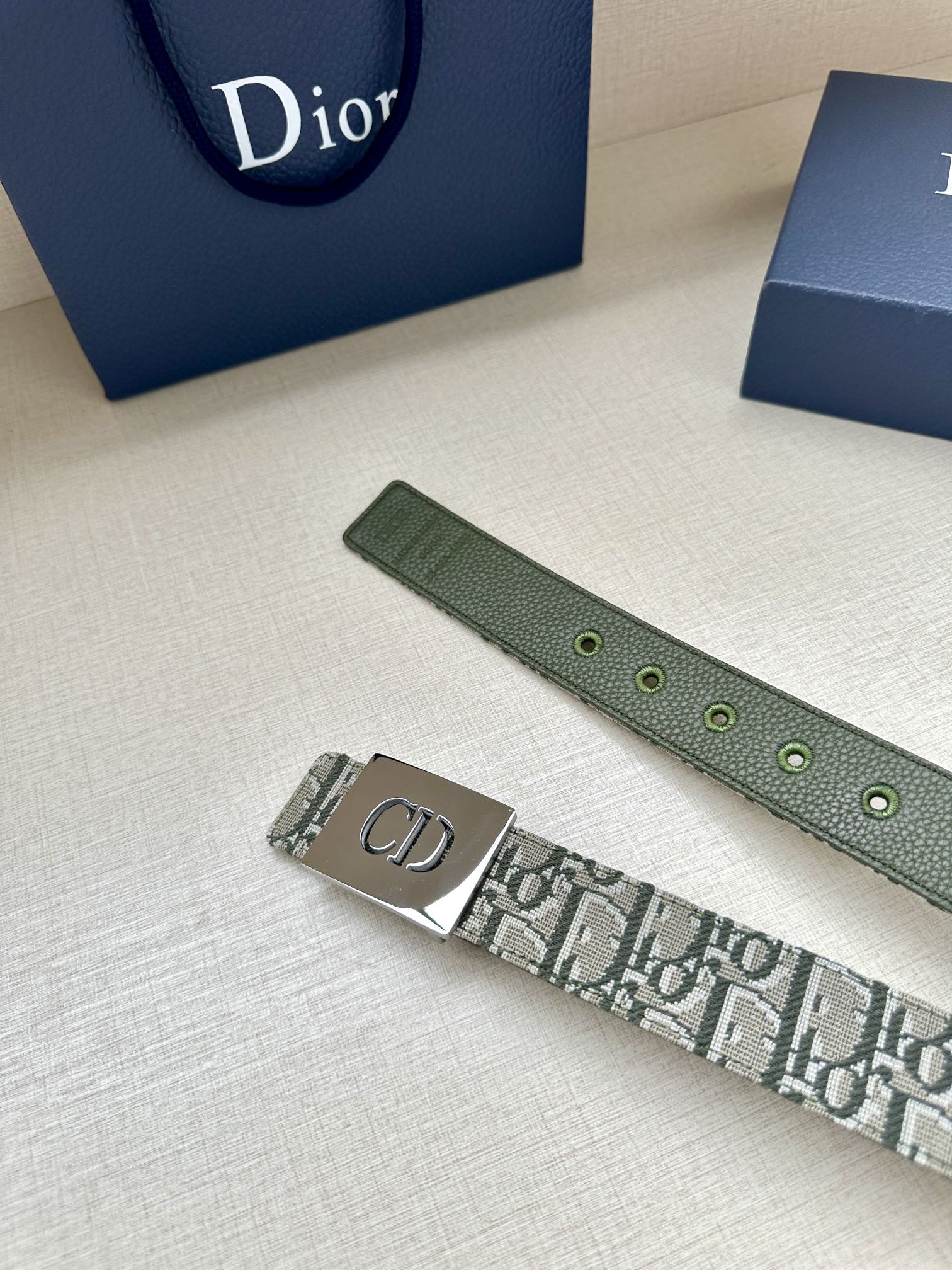 Dior Male Basic Belt Gray M