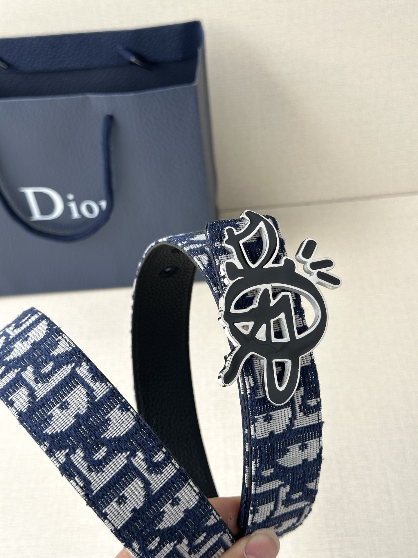 Dior Male Leather Belt Top Grain Leather M