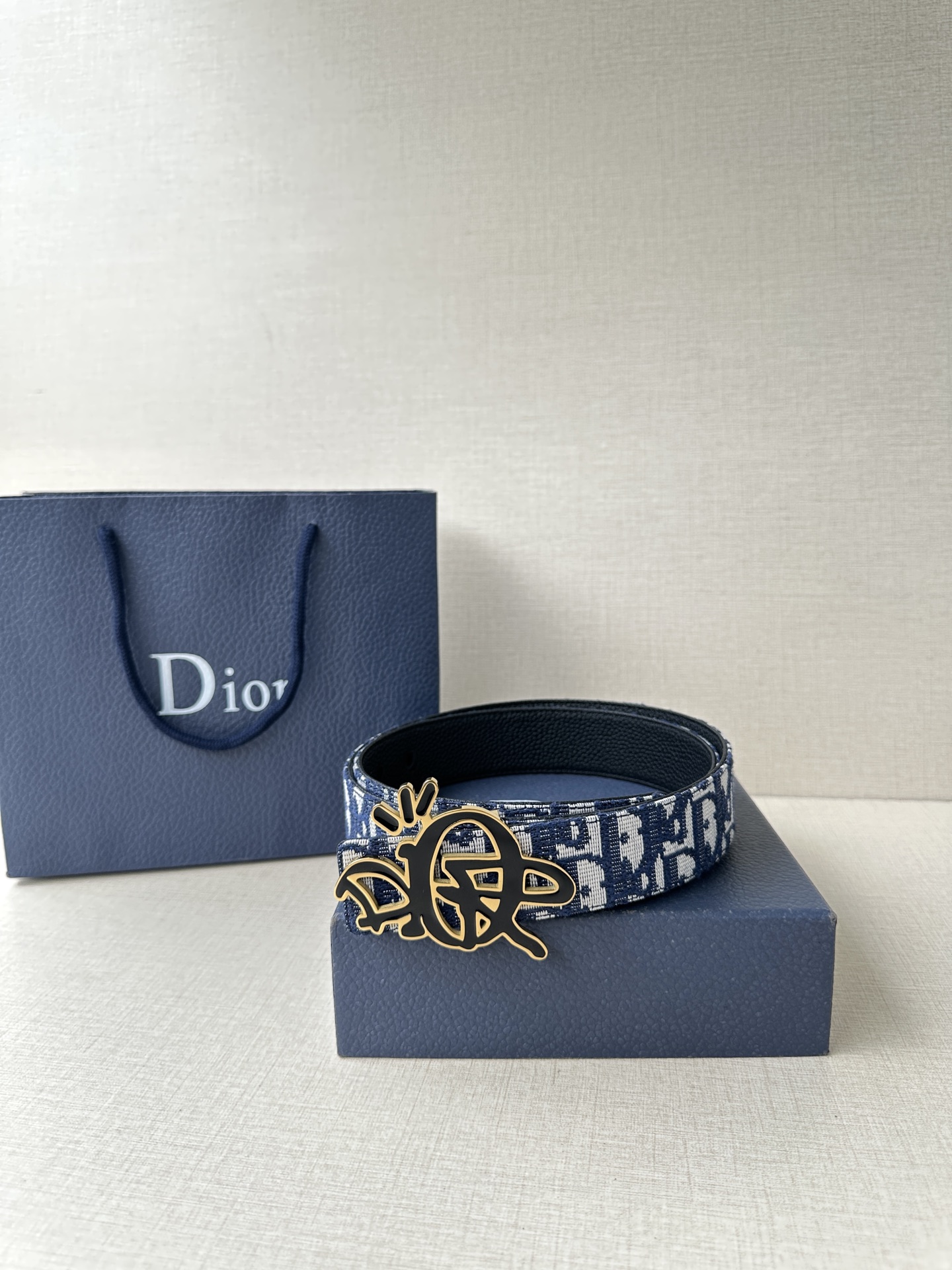 Dior Male Leather Belt Top Grain Leather M