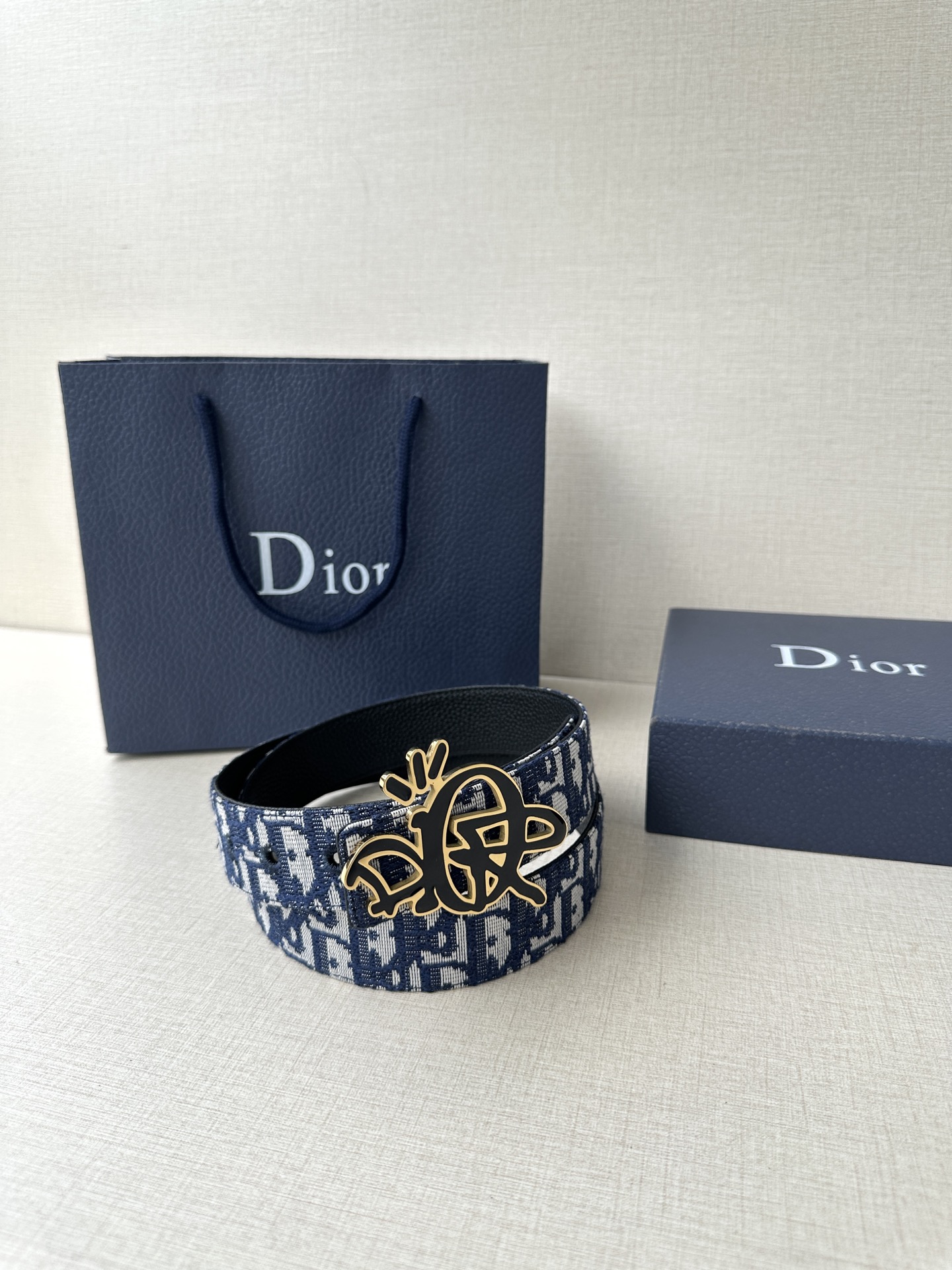 Dior Male Leather Belt Top Grain Leather M