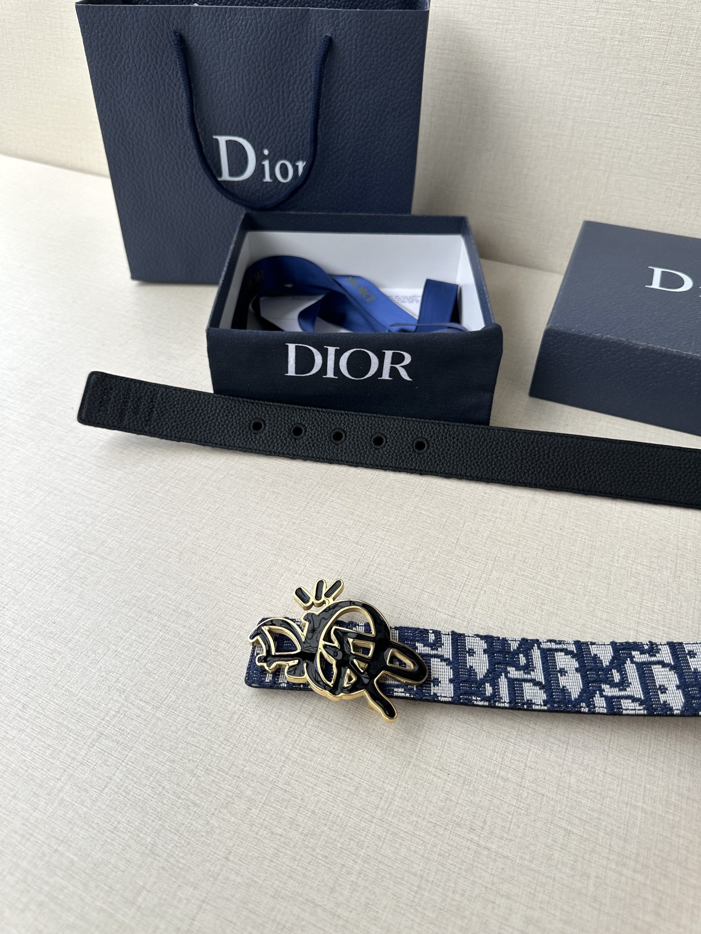 Dior Male Leather Belt Top Grain Leather M