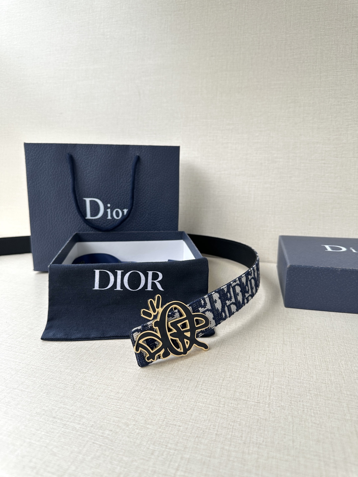 Dior Male Leather Belt Top Grain Leather M