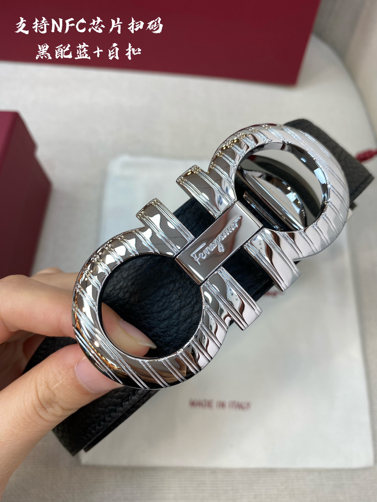 Salvatore Ferragamo Male Leather Belt Cow Leather M