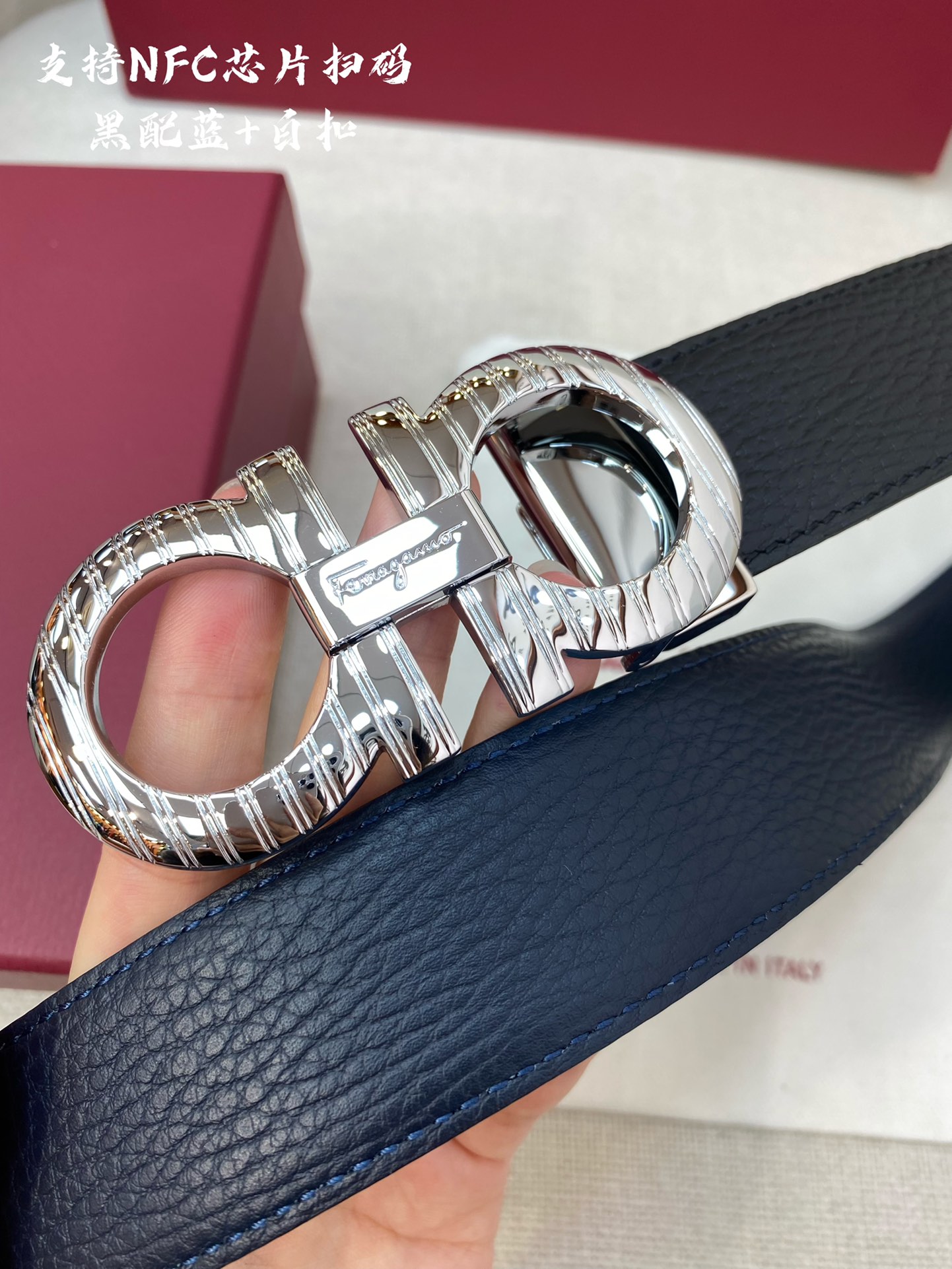 Salvatore Ferragamo Male Leather Belt Cow Leather M