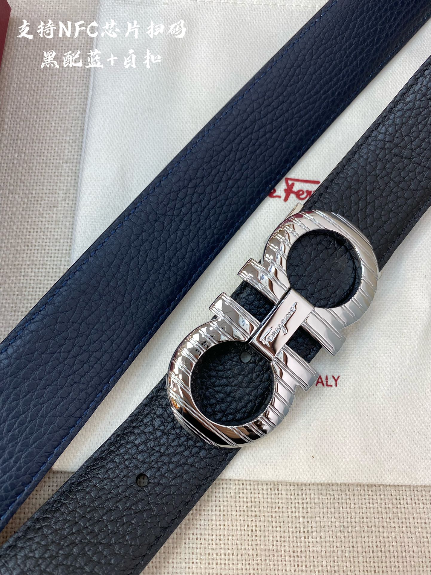 Salvatore Ferragamo Male Leather Belt Cow Leather M