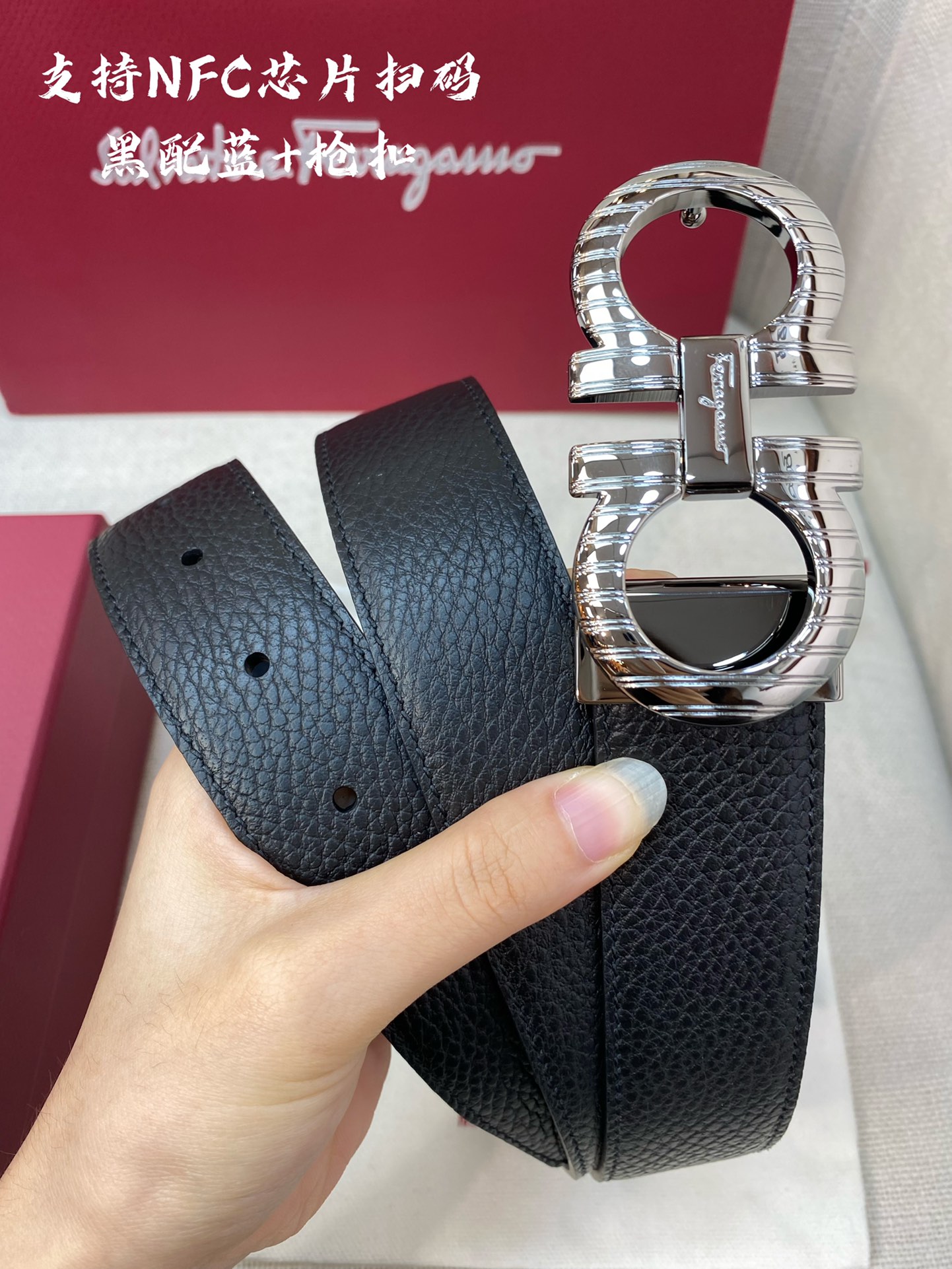 Salvatore Ferragamo Male Leather Belt Cow Leather M