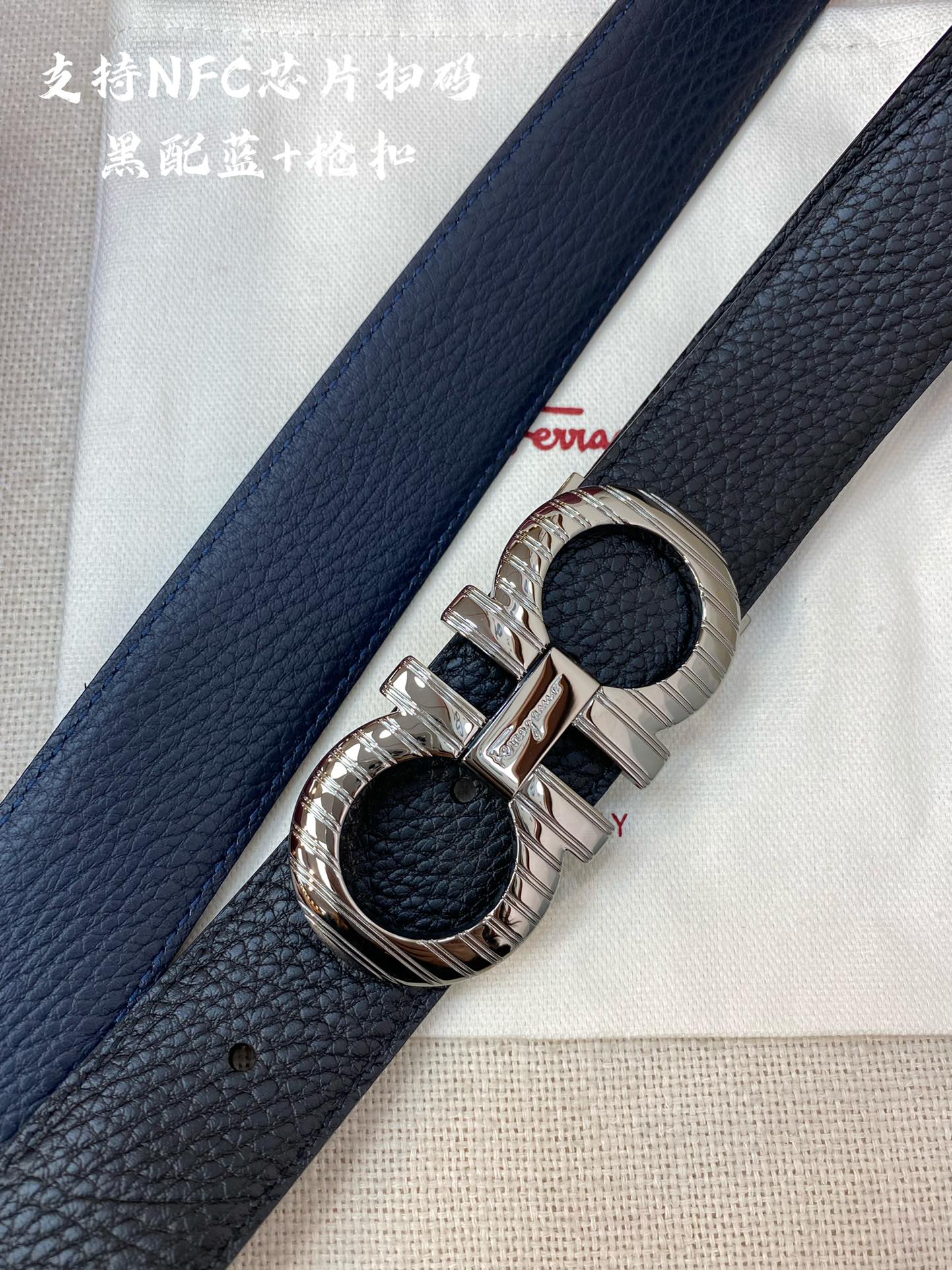 Salvatore Ferragamo Male Leather Belt Cow Leather M