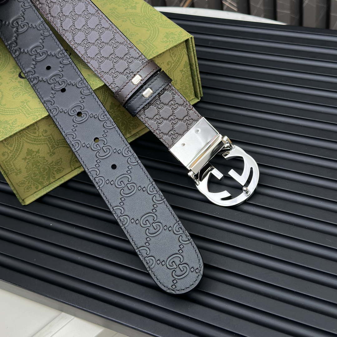 Gucci Male Leather Belt Top Grain Leather M