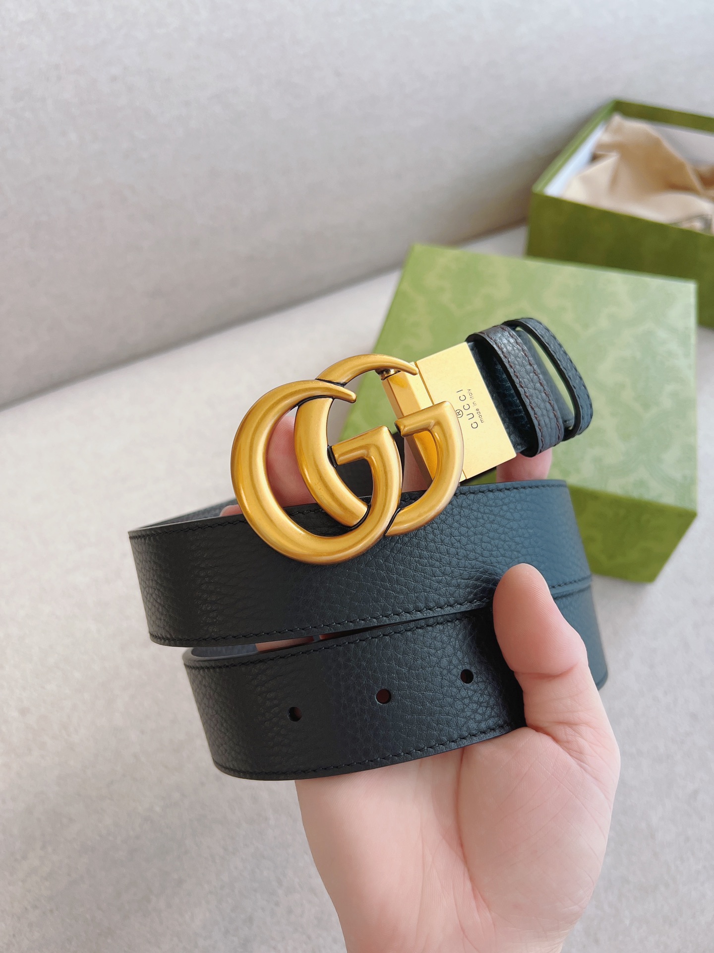 Gucci Male Basic Belt Canvas Black S-m