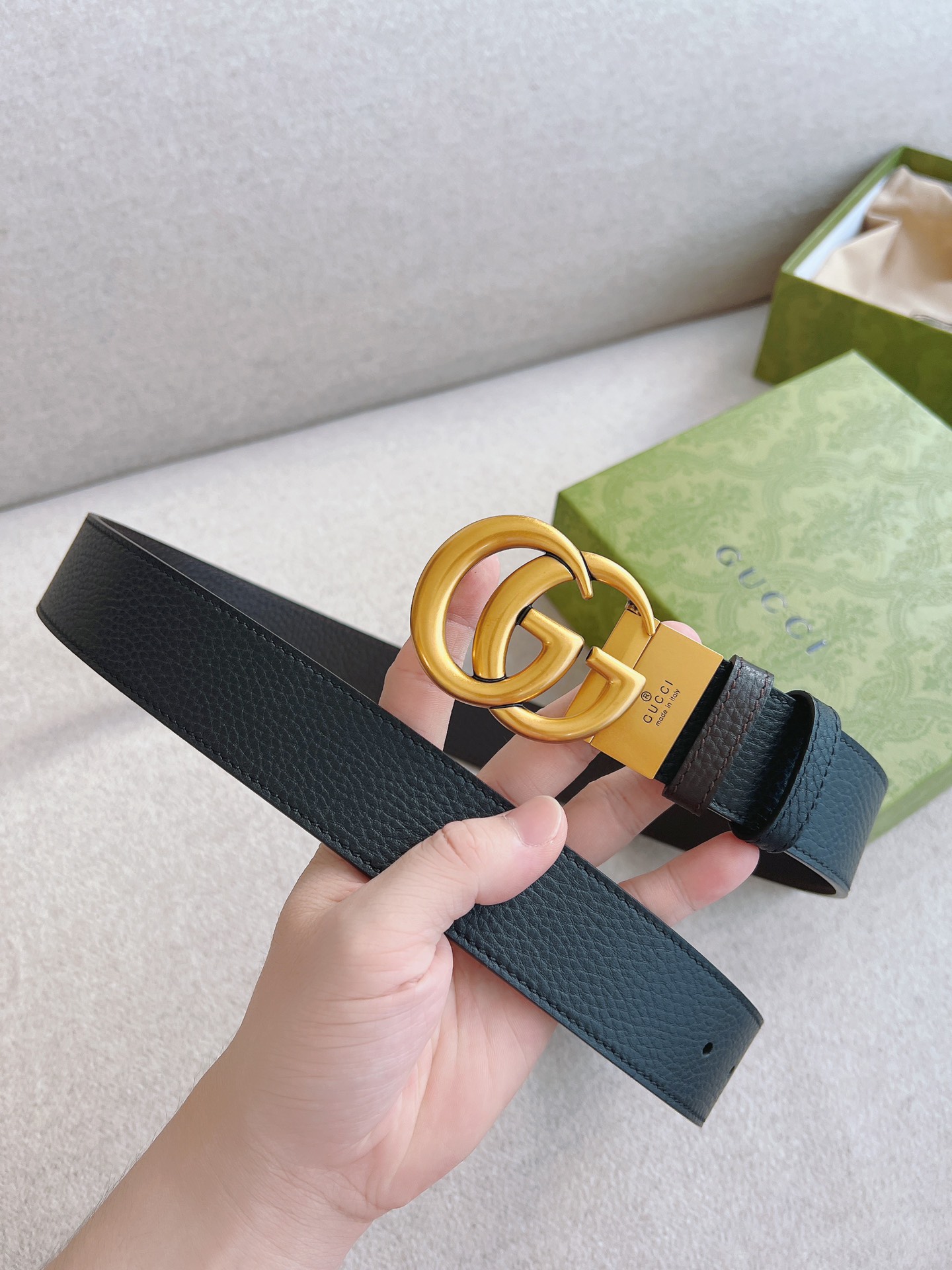 Gucci Male Basic Belt Canvas Black S-m