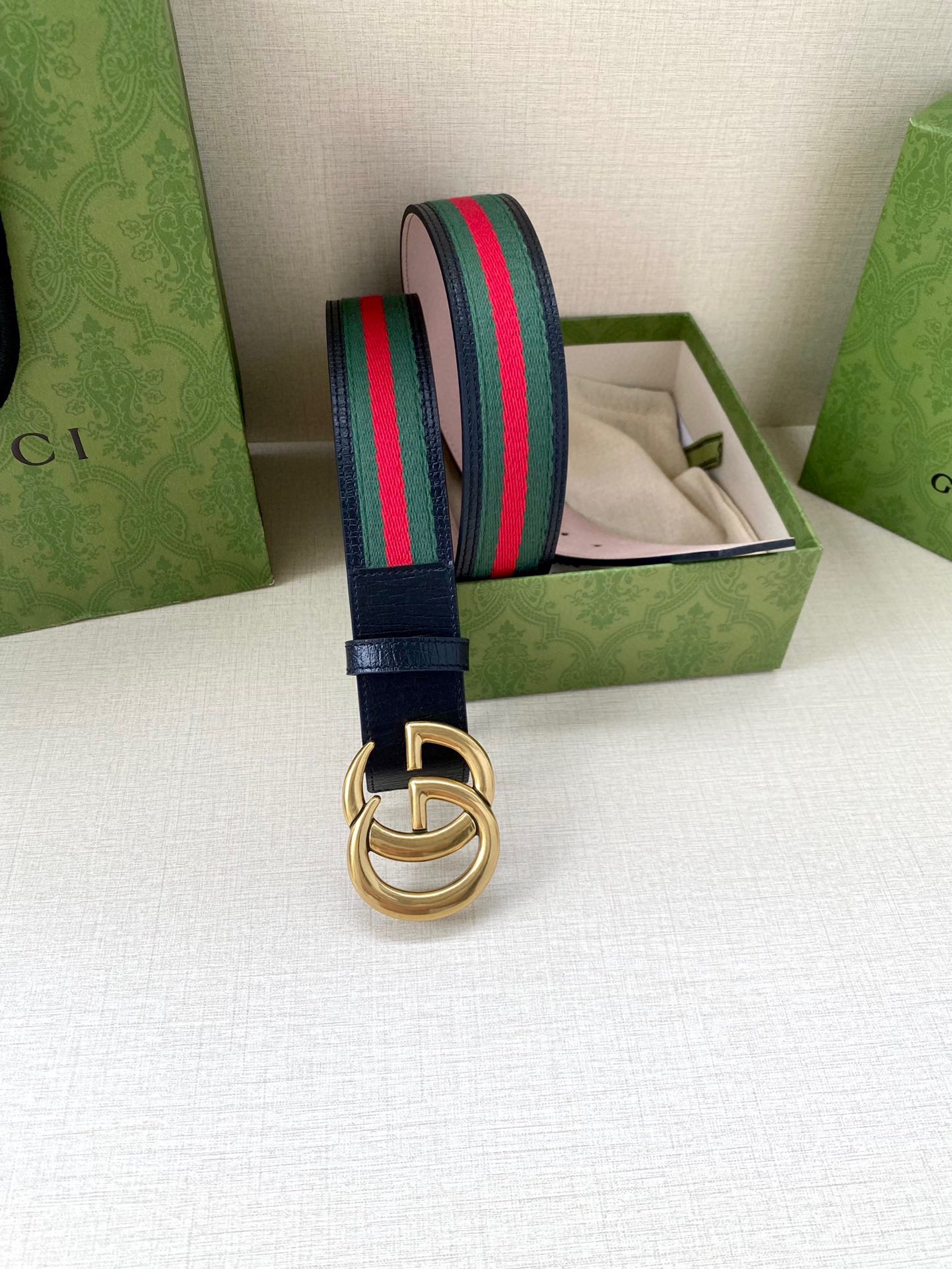 Gucci Male Leather Belt Cow Leather Black M