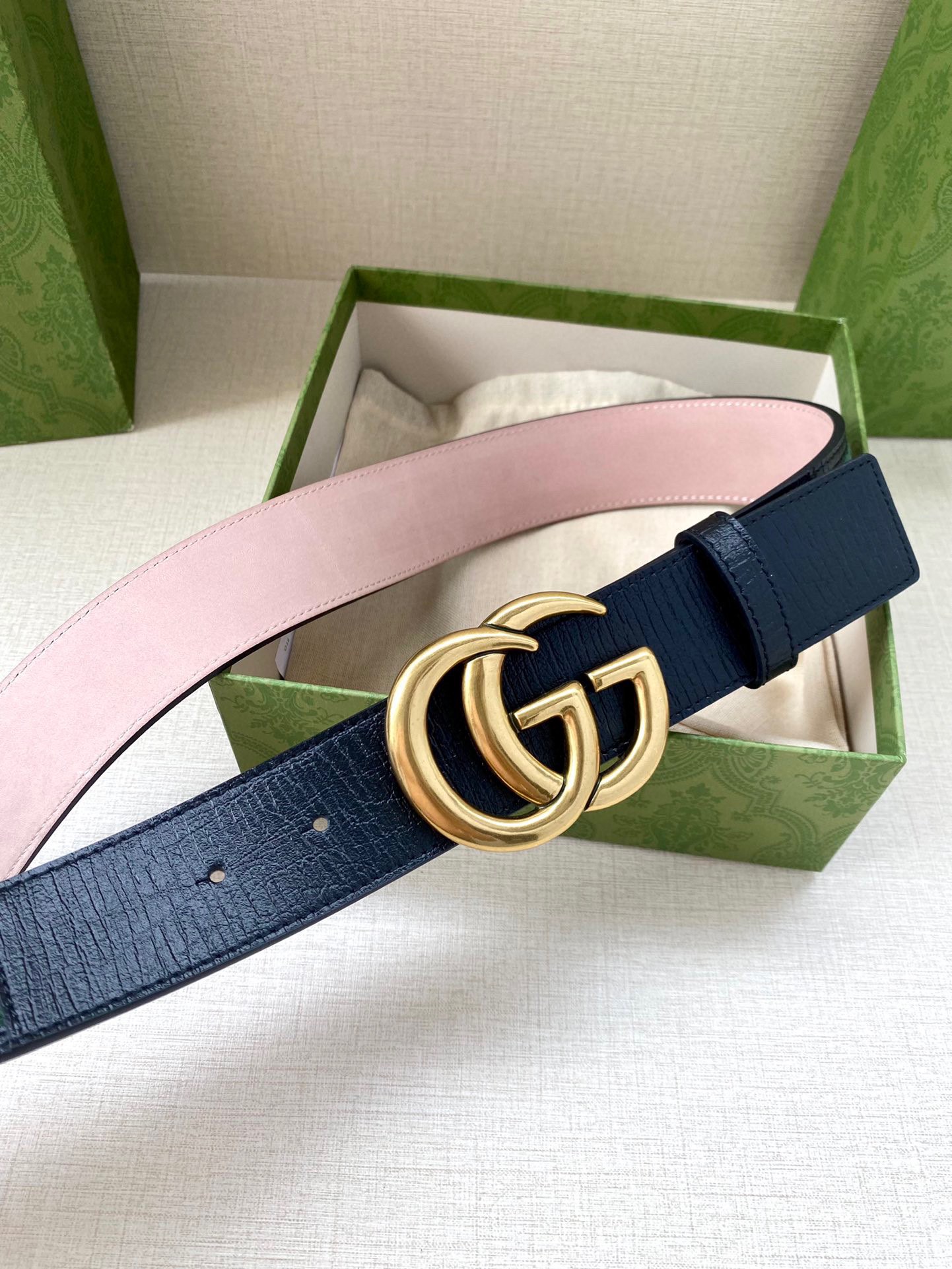 Gucci Male Leather Belt Cow Leather Black M