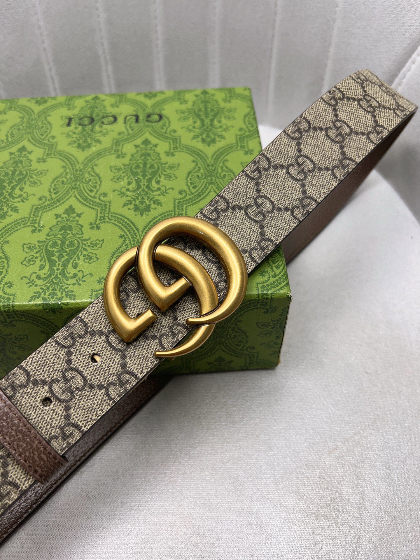 Gucci Male Leather Belt Top Grain Leather Waterproof