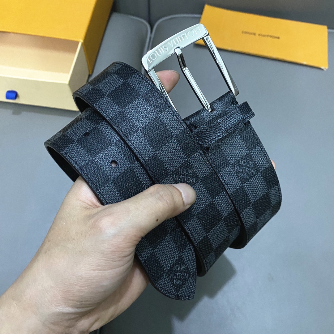 Basic Belt Cow Leather Black 40mm-m-l