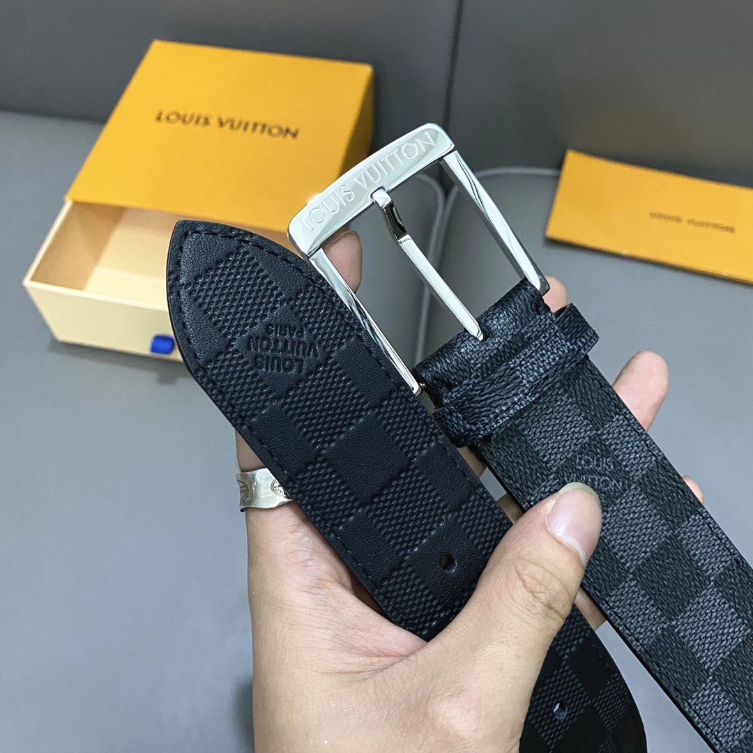 Basic Belt Cow Leather Black 40mm-m-l