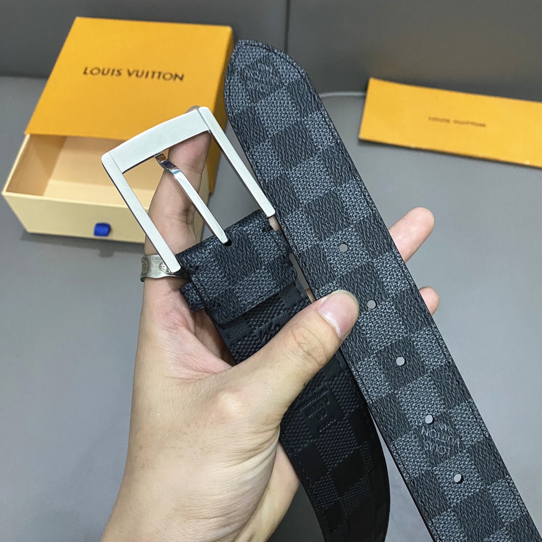 Basic Belt Cow Leather Black 40mm-m-l