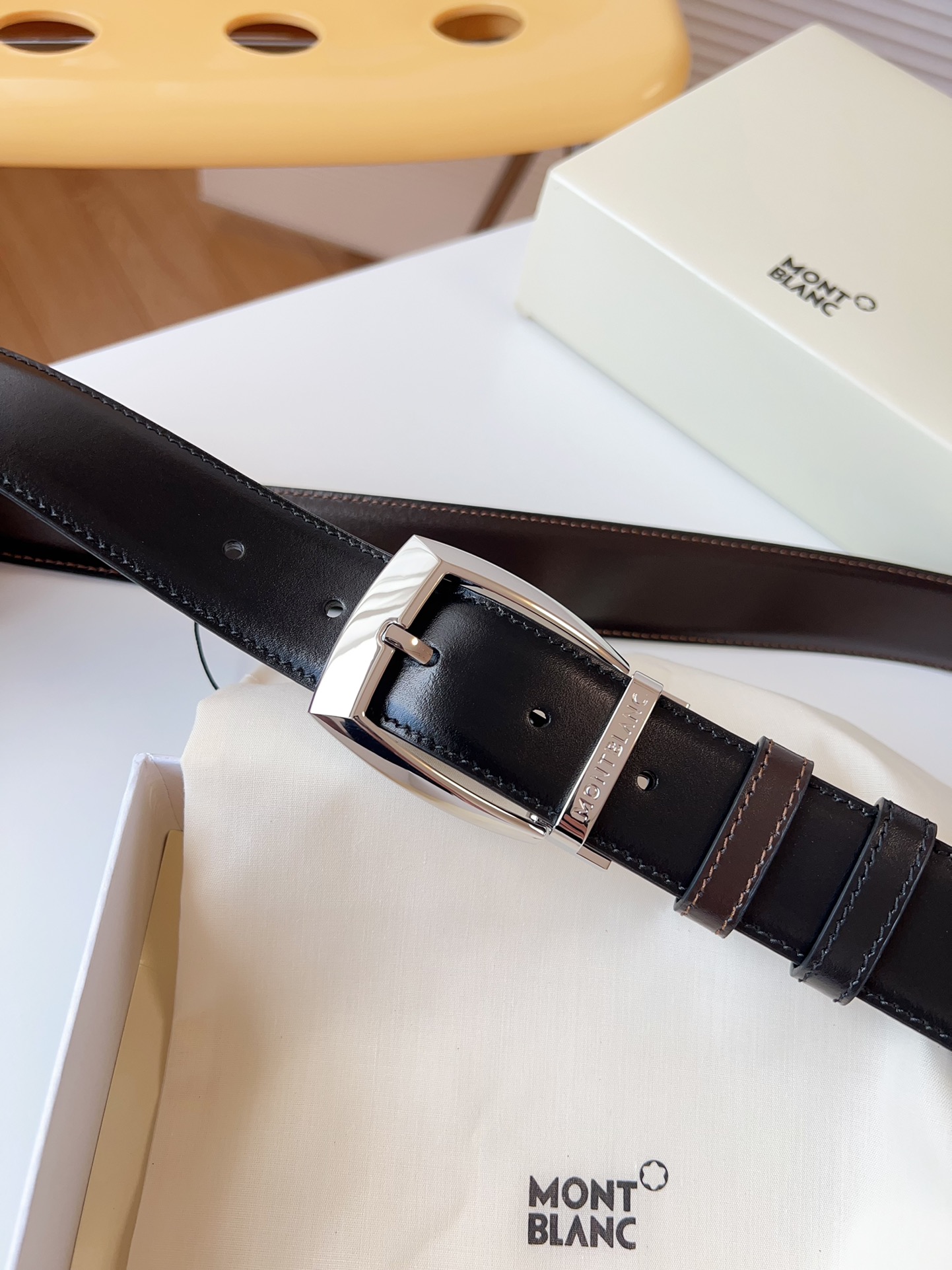 Montblanc Male Leather Belt 35mm