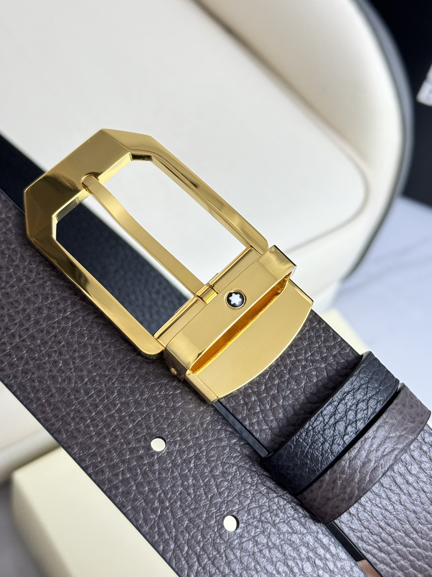 Montblanc Male Leather Belt Top Grain Leather M-l