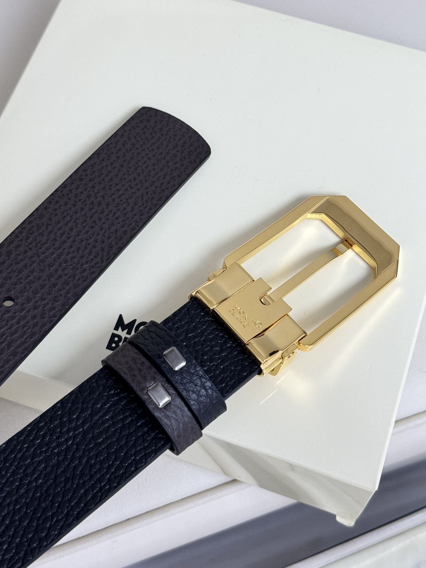 Montblanc Male Leather Belt Top Grain Leather M-l