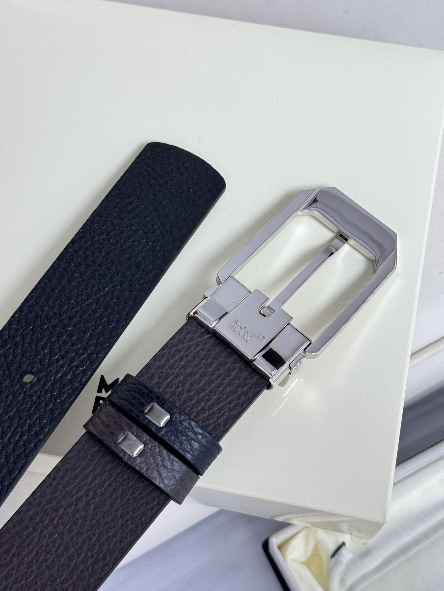 Montblanc Male Leather Belt Top Grain Leather M-l