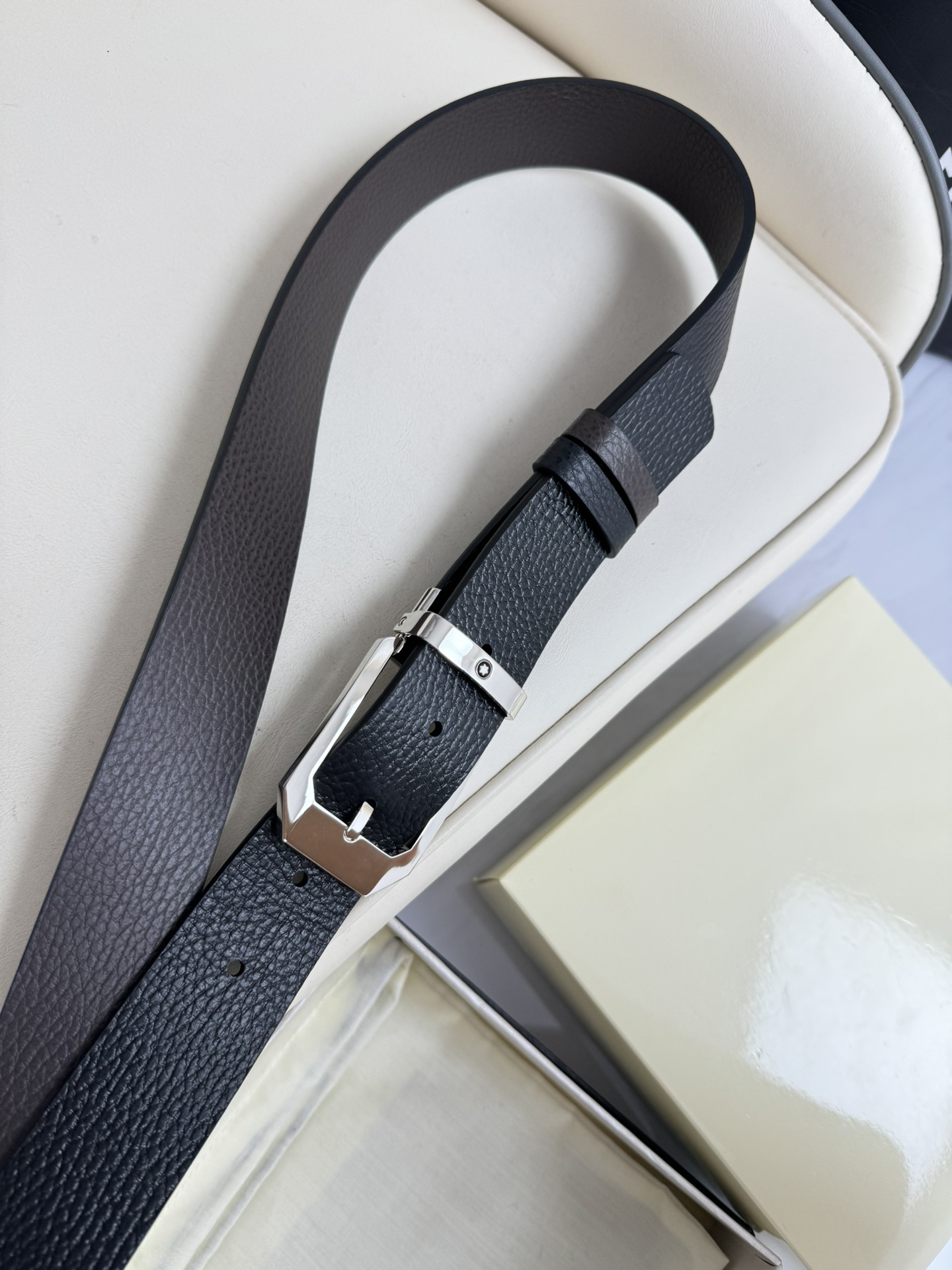 Montblanc Male Leather Belt Top Grain Leather M-l