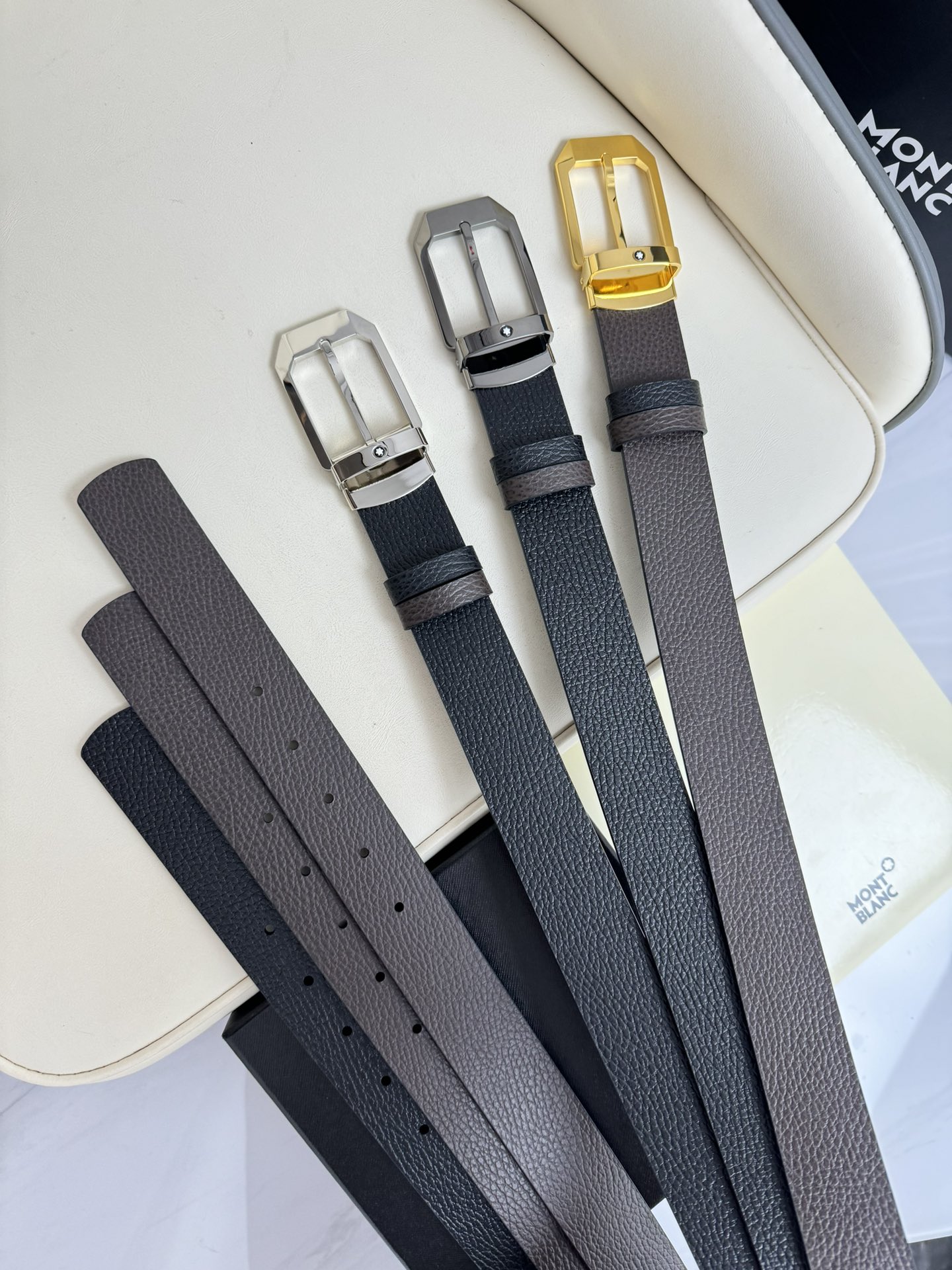 Montblanc Male Leather Belt Top Grain Leather M-l