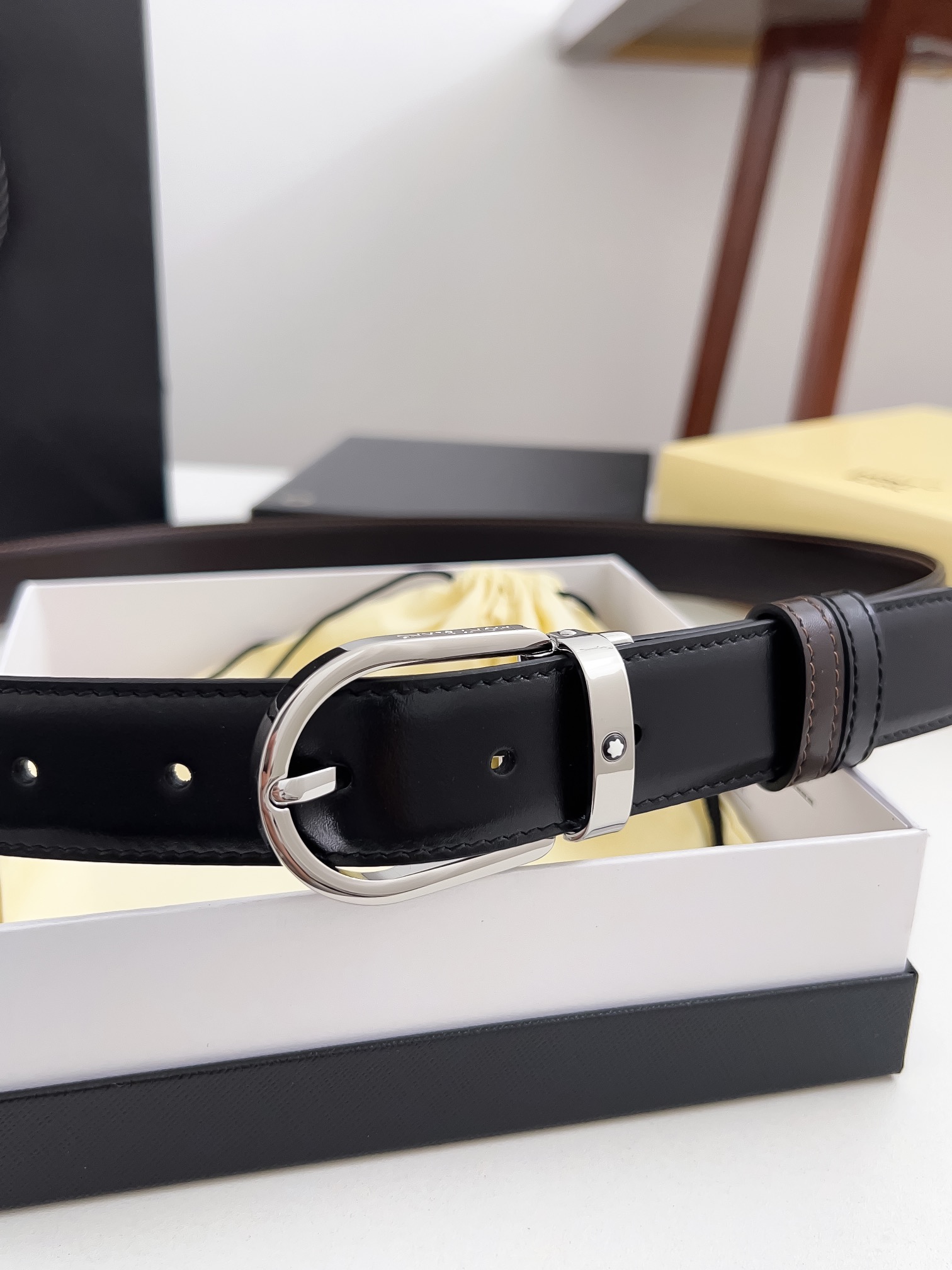 Montblanc Male Pin Buckle Belt Cow Leather M