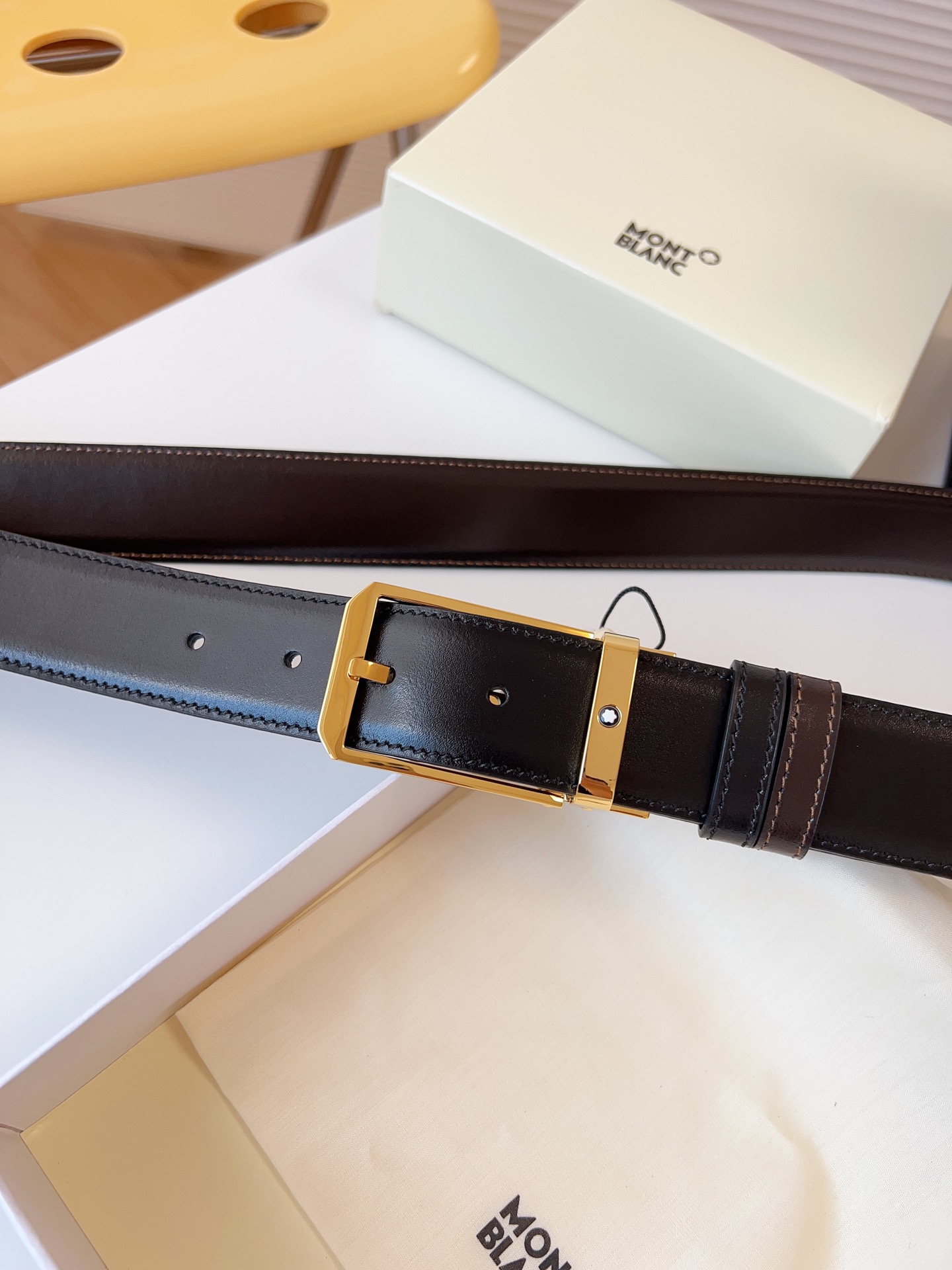 Montblanc Male Pin Buckle Belt Cow Leather M