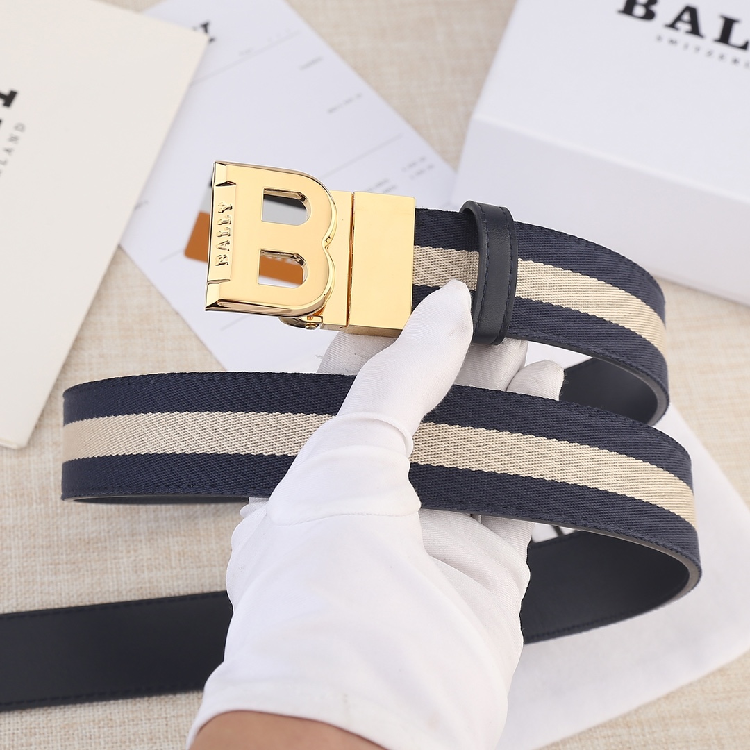 Bally Male Leather Belt Cow Leather M