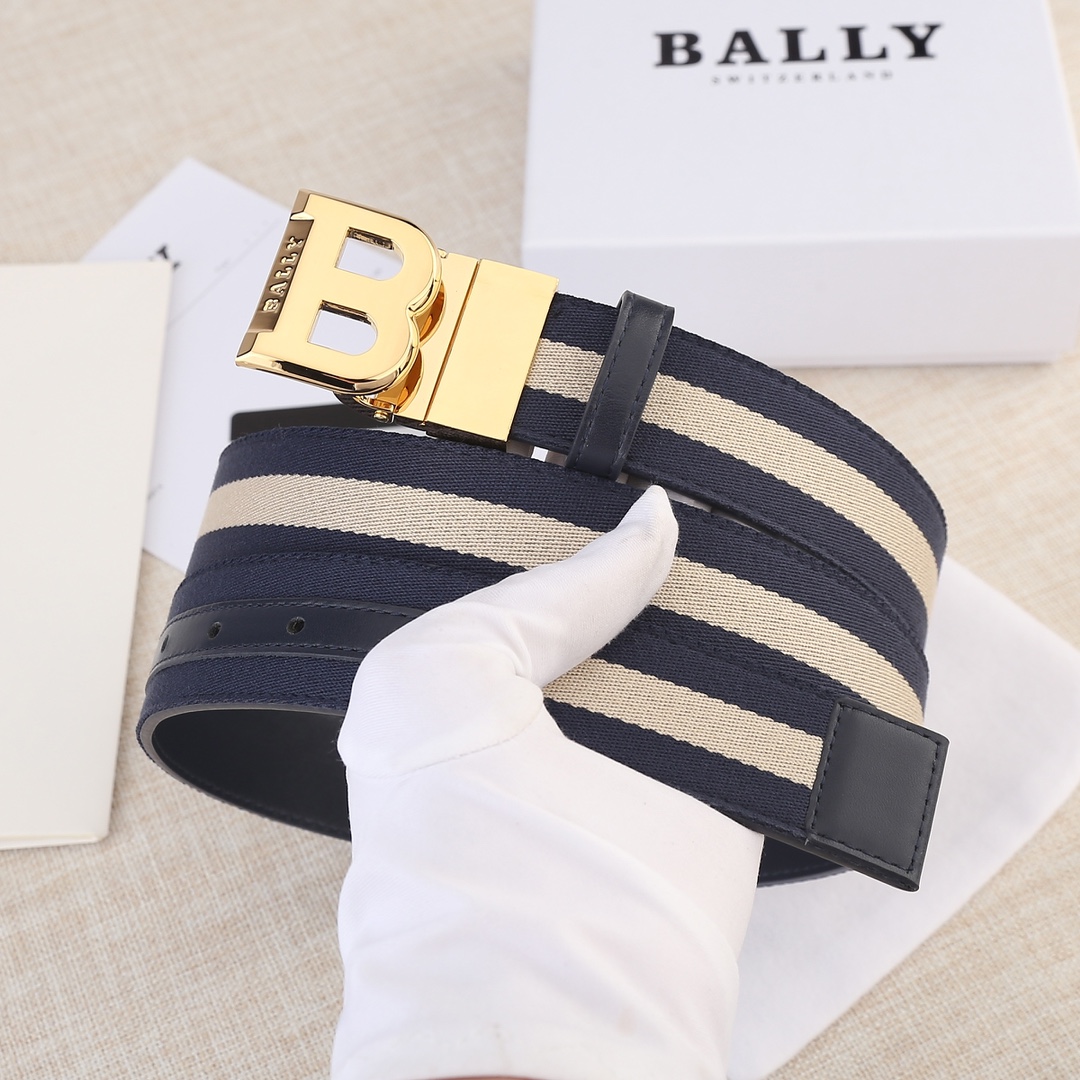 Bally Male Leather Belt Cow Leather M