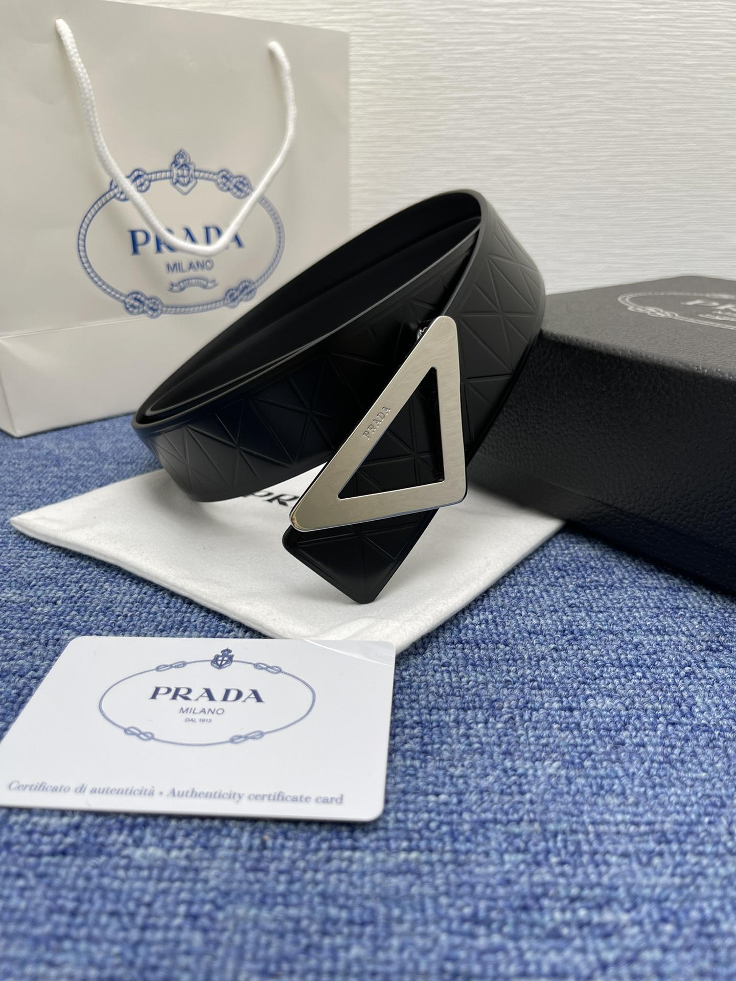 Prada Auto-lock Belt Cow Leather M