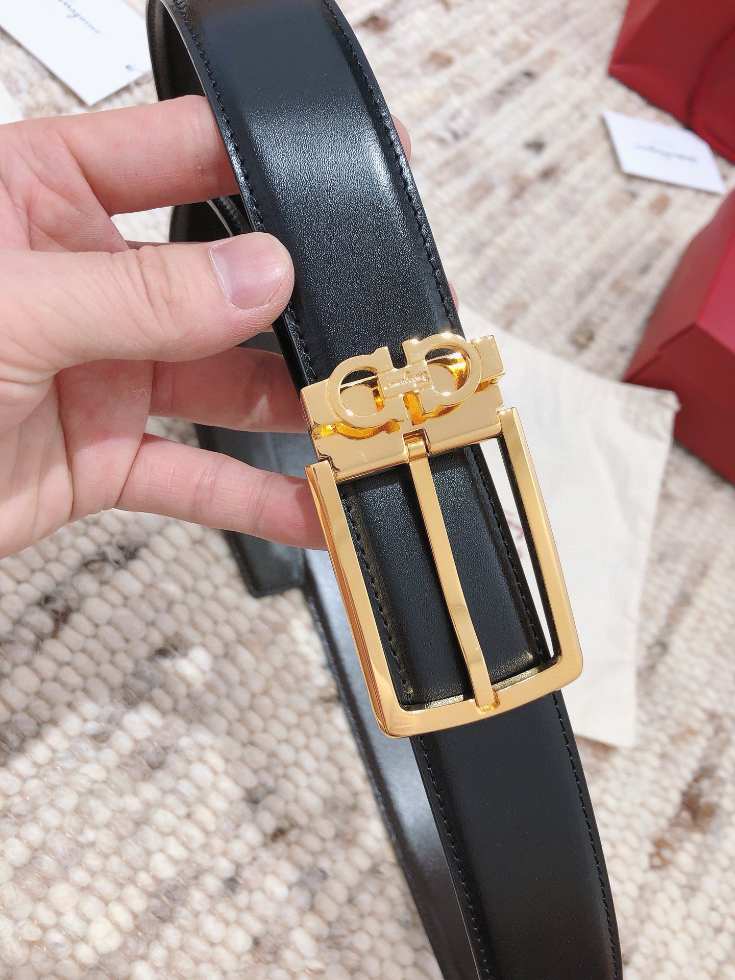 Salvatore Ferragamo Male Pin Buckle Belt S-m-l