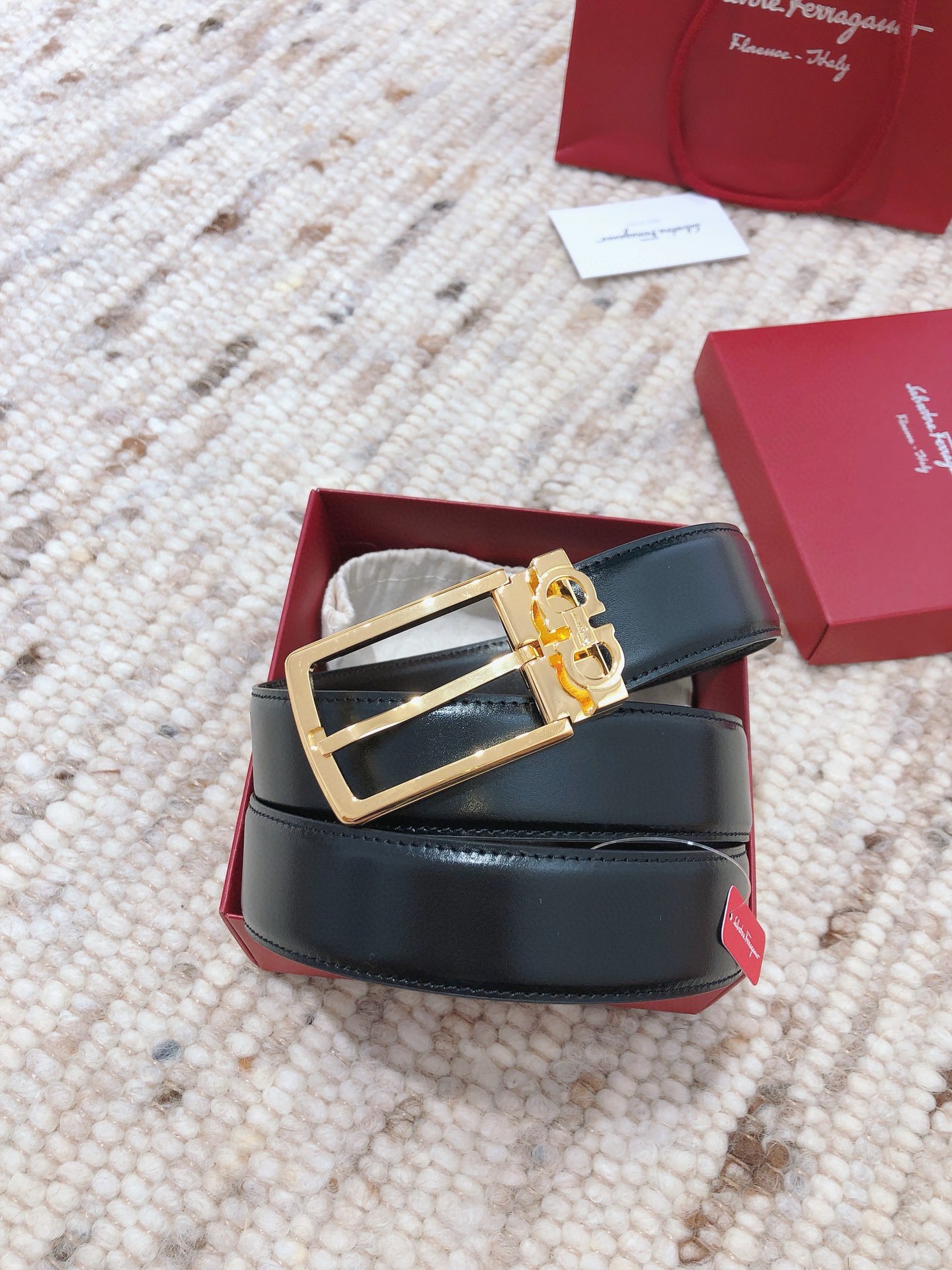 Salvatore Ferragamo Male Pin Buckle Belt S-m-l