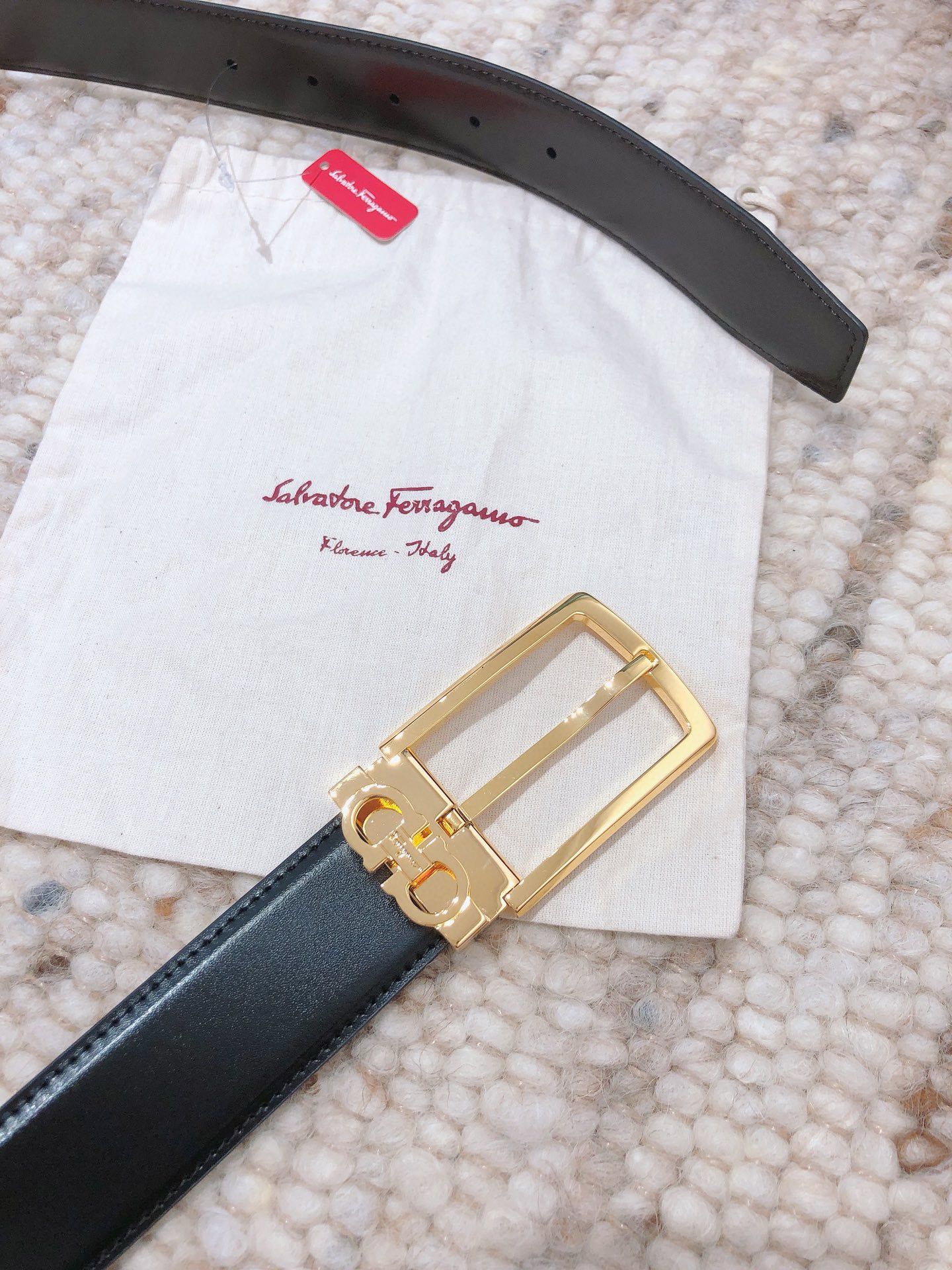 Salvatore Ferragamo Male Pin Buckle Belt S-m-l