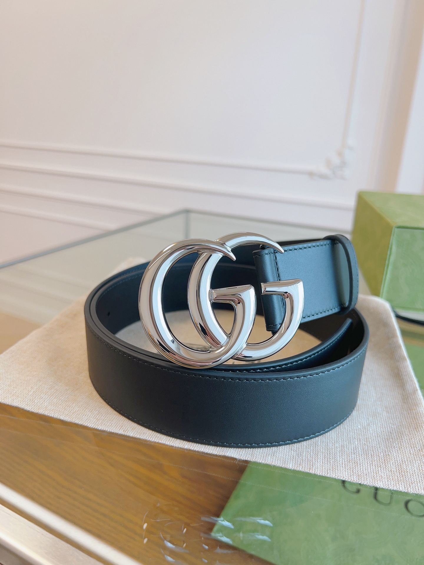 Gucci Basic Belt Cow Leather Black