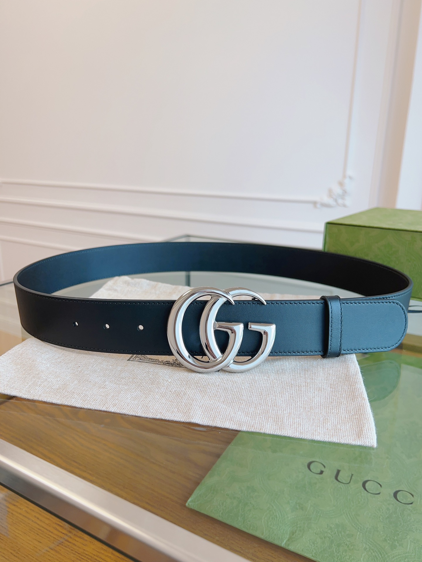 Gucci Basic Belt Cow Leather Black
