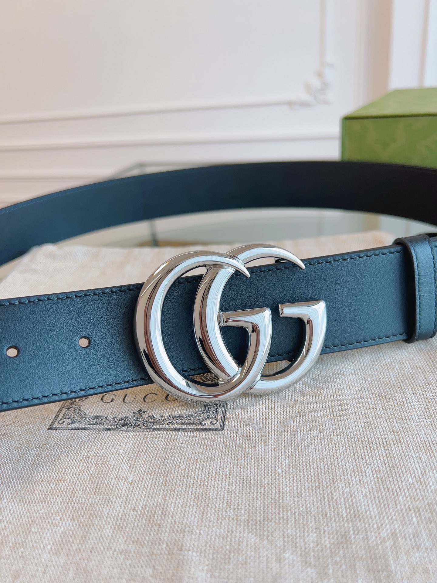 Gucci Basic Belt Cow Leather Black