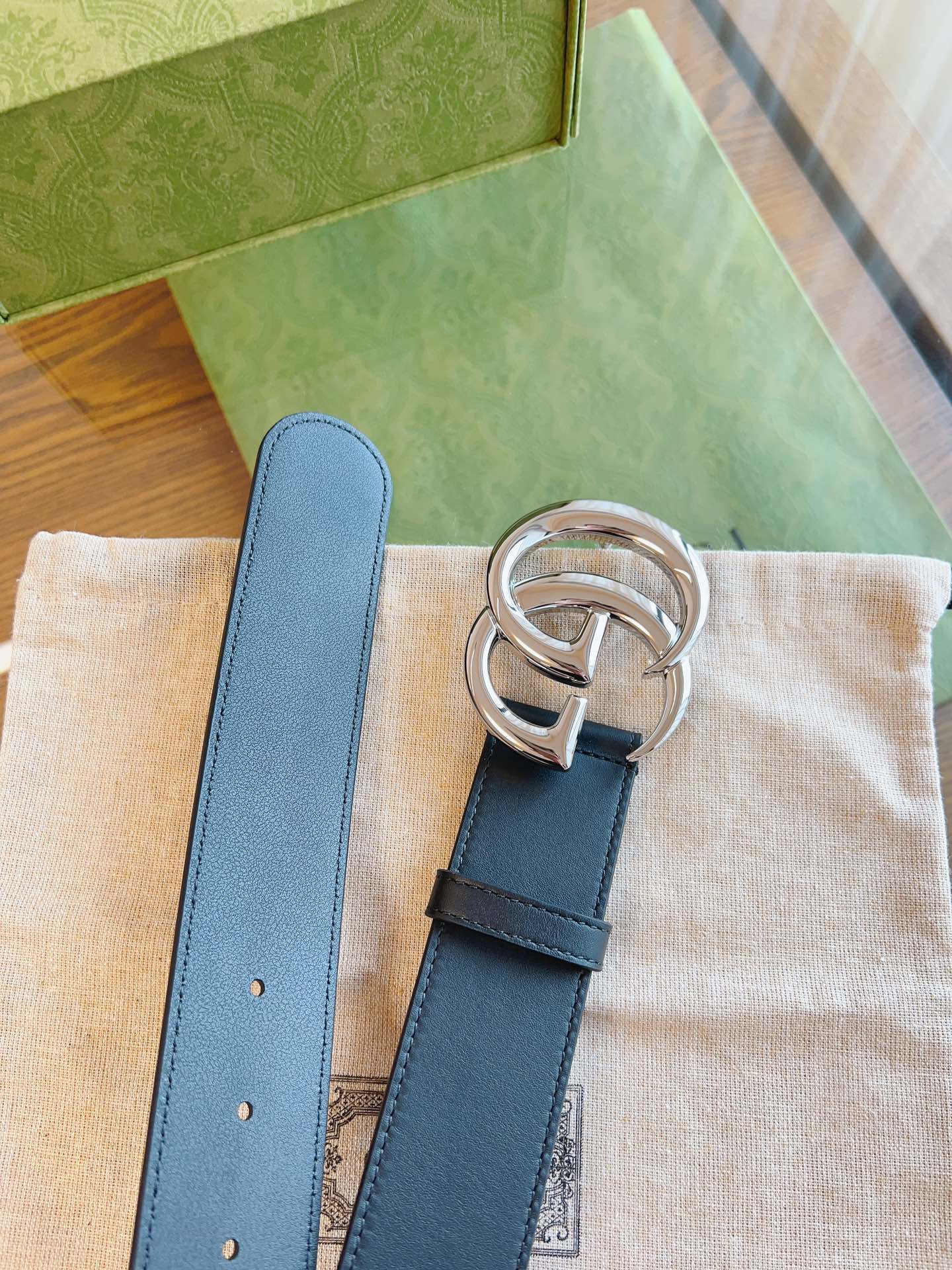 Gucci Basic Belt Cow Leather Black