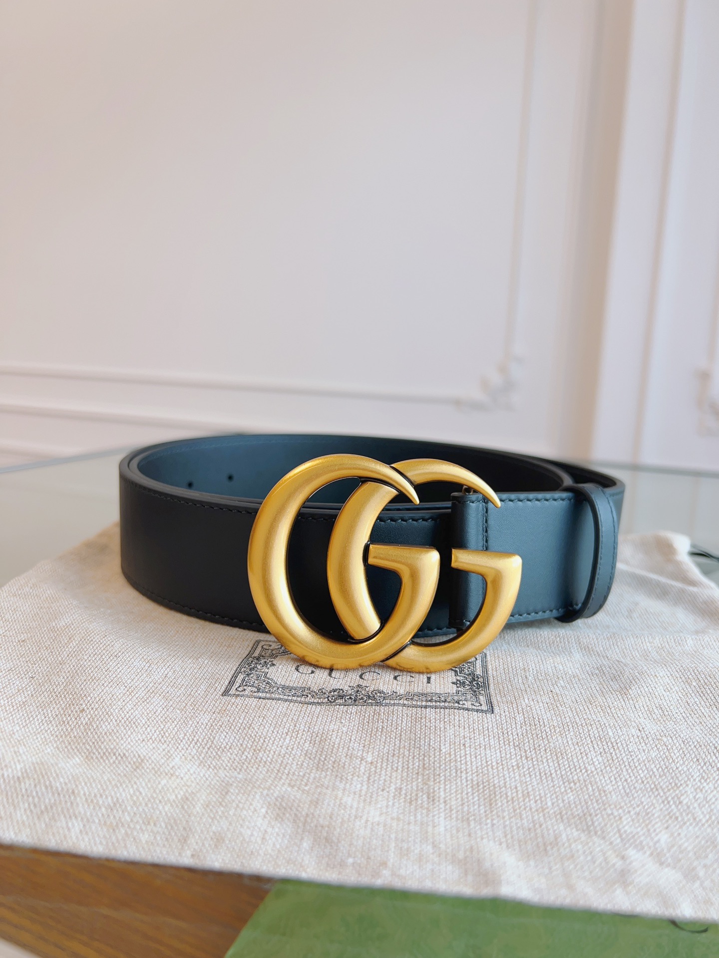 Gucci Basic Belt Cow Leather Black